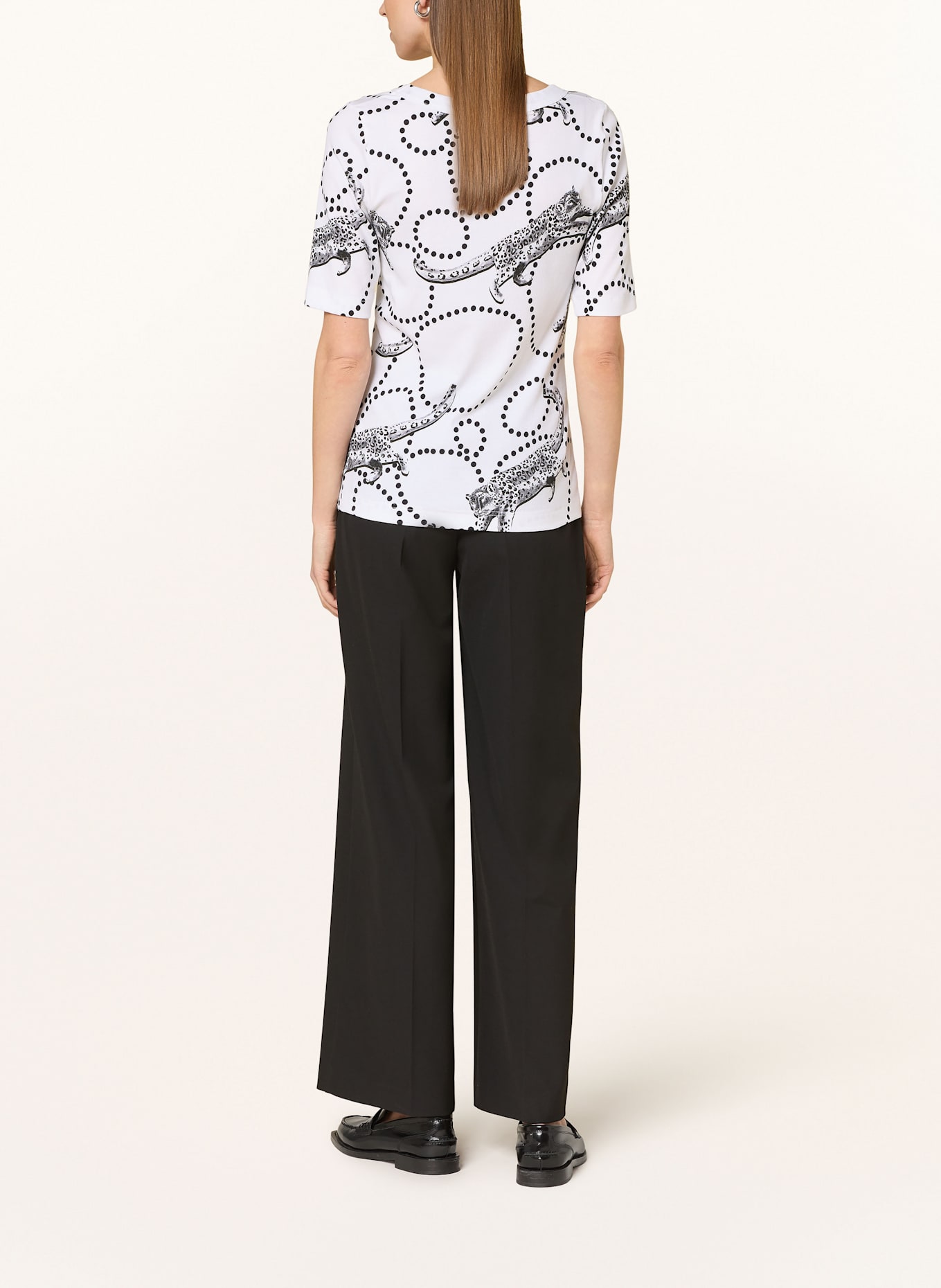 ZAÍDA T-shirt: WIT / ZWART