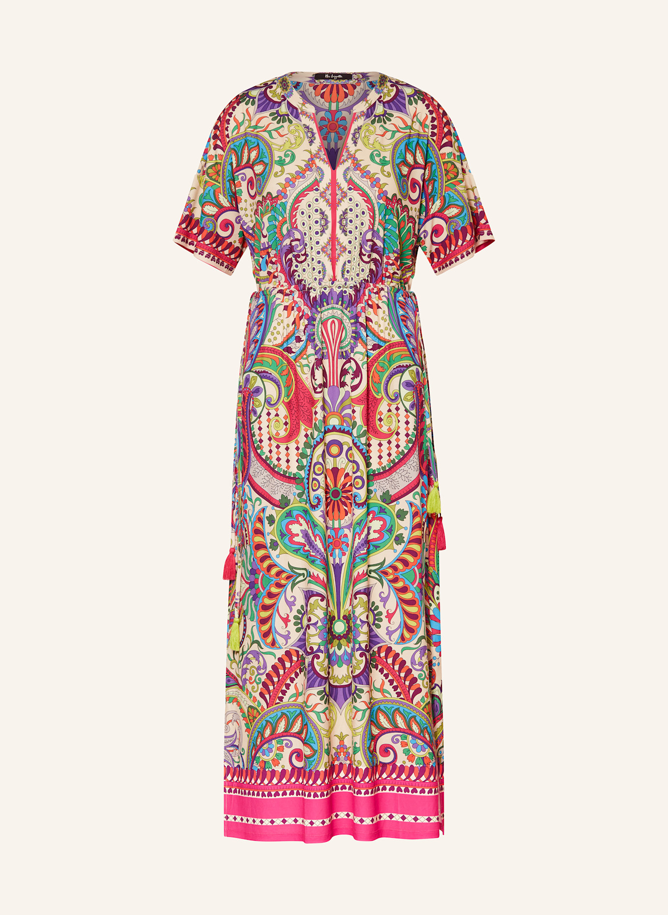 Miss Lagotte Dress: LIGHT YELLOW / PINK / GREEN