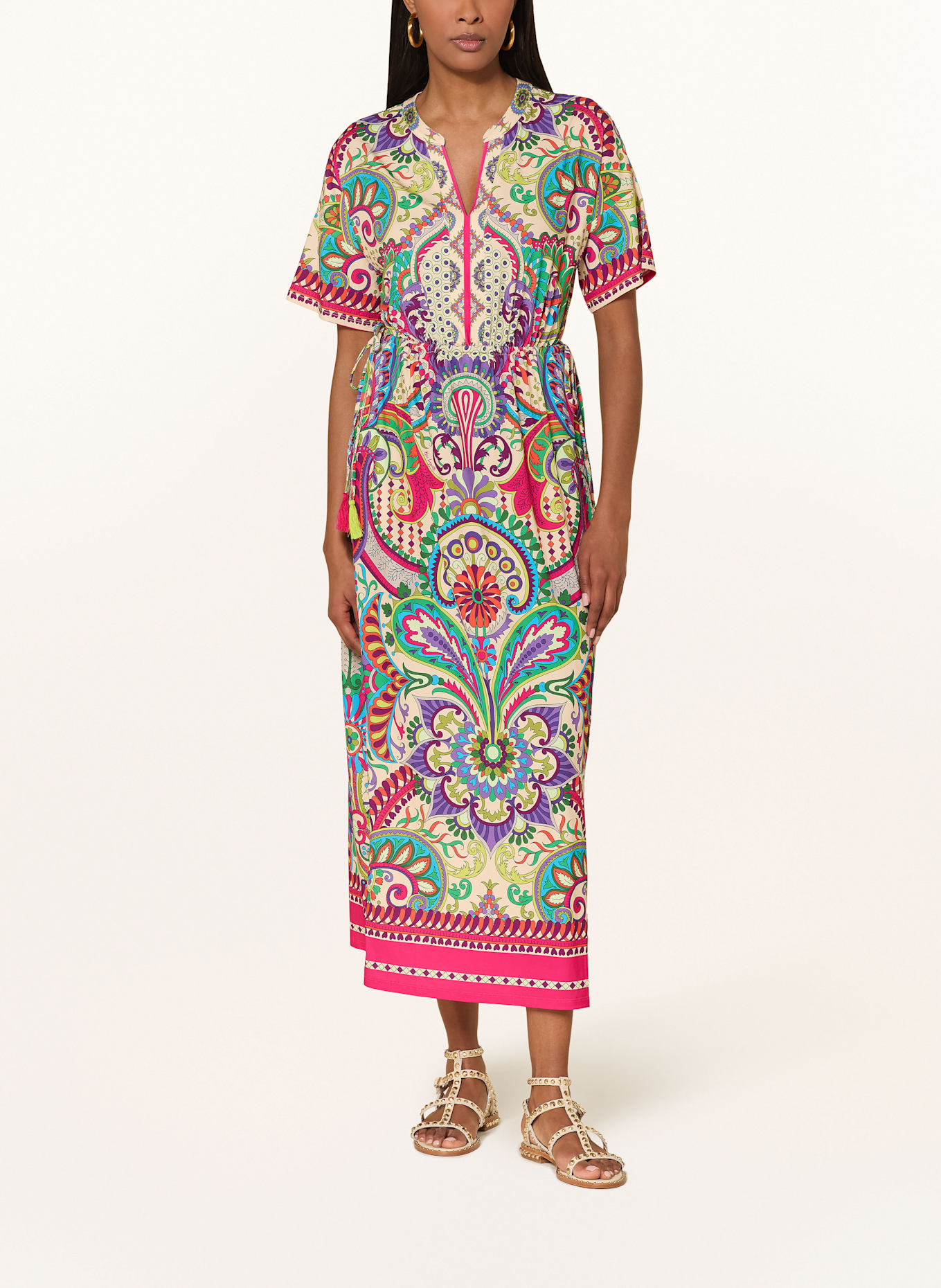 Miss Lagotte Dress: LIGHT YELLOW / PINK / GREEN