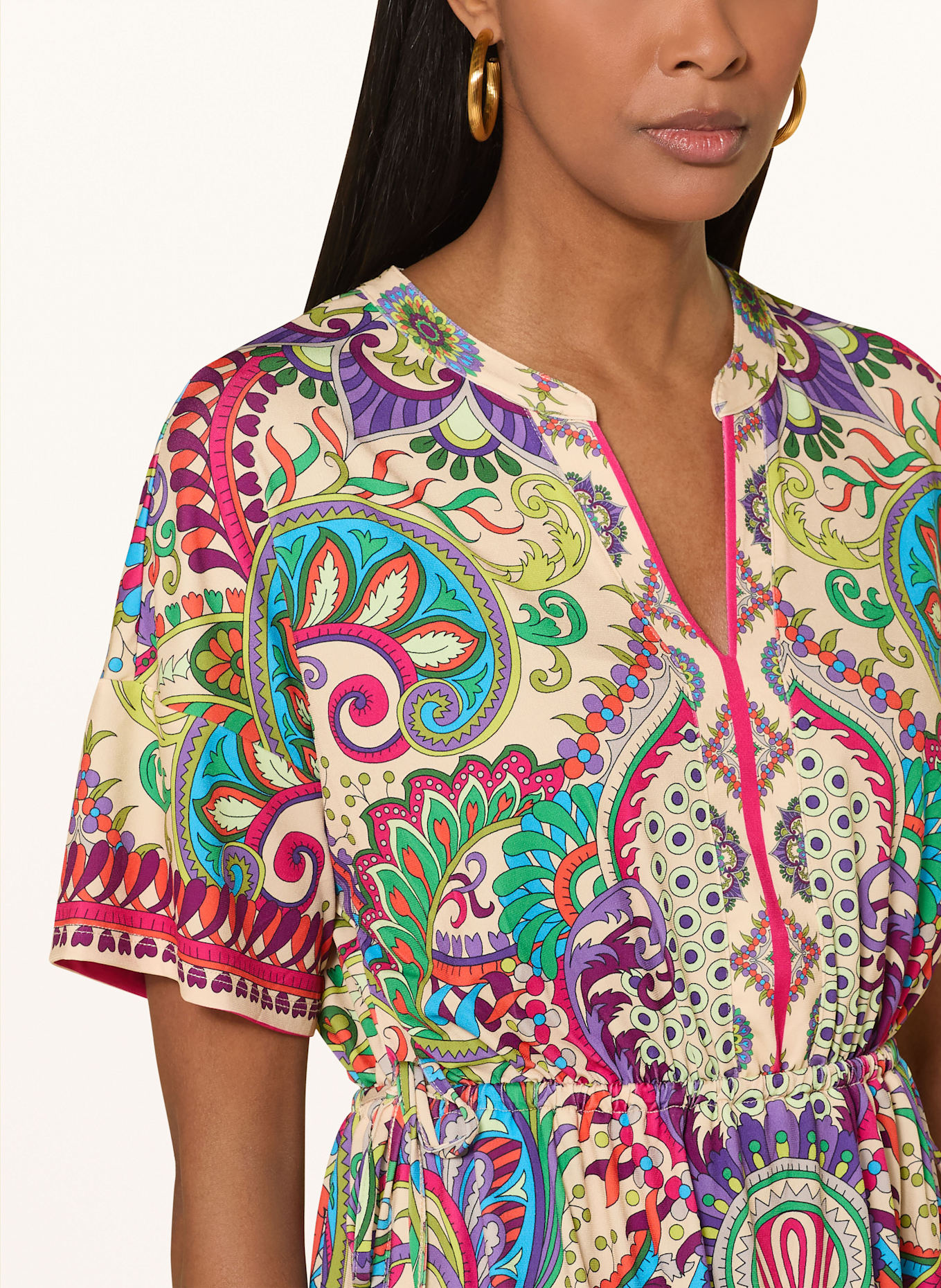 Miss Lagotte Dress: LIGHT YELLOW / PINK / GREEN