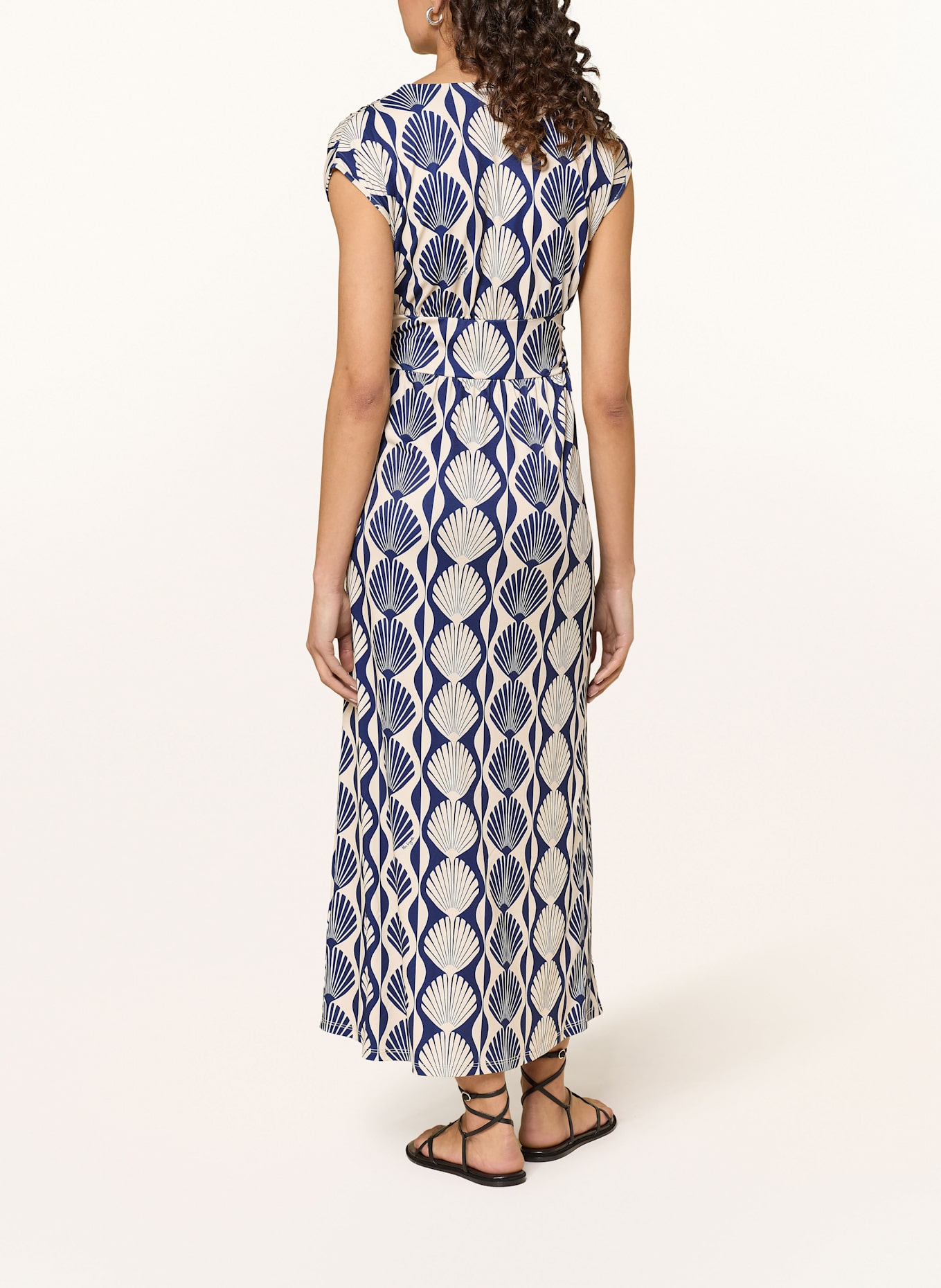 Miss Lagotte robe: ÉCRU / BLEU FONCÉ