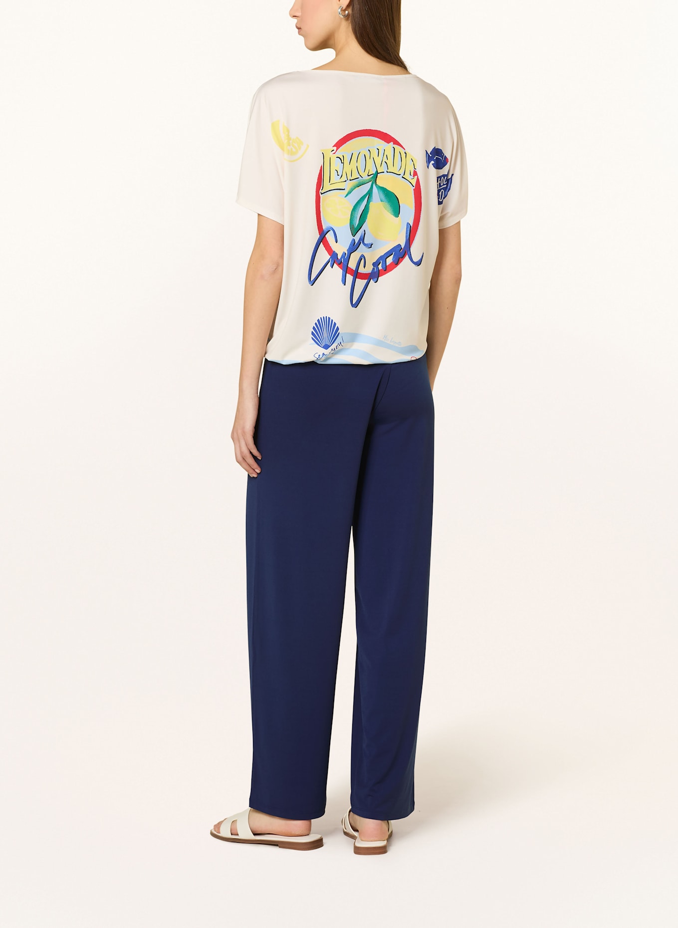 Miss Lagotte T-shirt: ECRU / GRANATOWY / CZERWONY