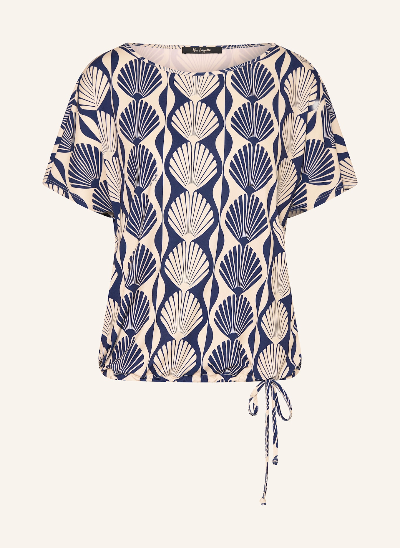 Miss Lagotte T-shirt: ECRU / GRANATOWY