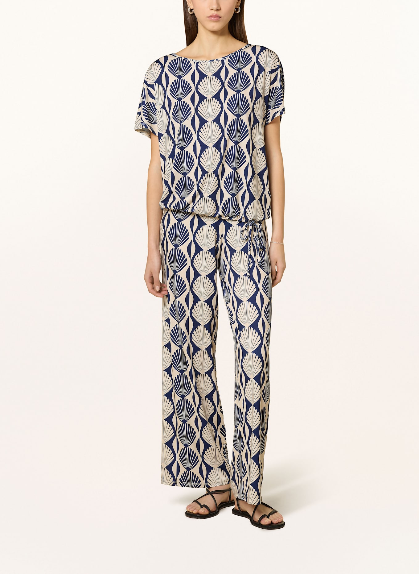 Miss Lagotte T-shirt: ECRU / GRANATOWY