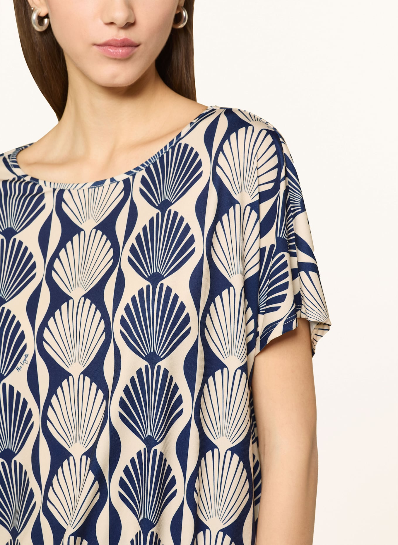 Miss Lagotte T-shirt: ECRU / GRANATOWY