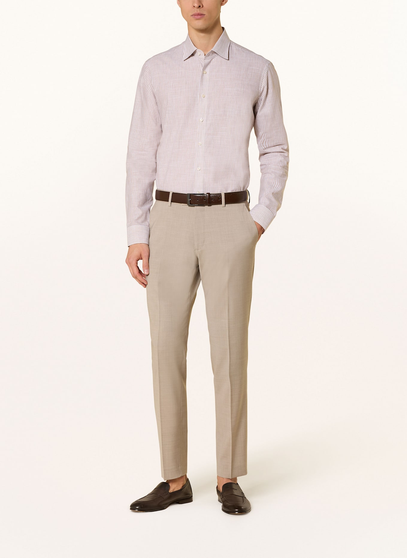 DRESSLER Hemd VENICE Shaped Fit: BEIGE/ CREME