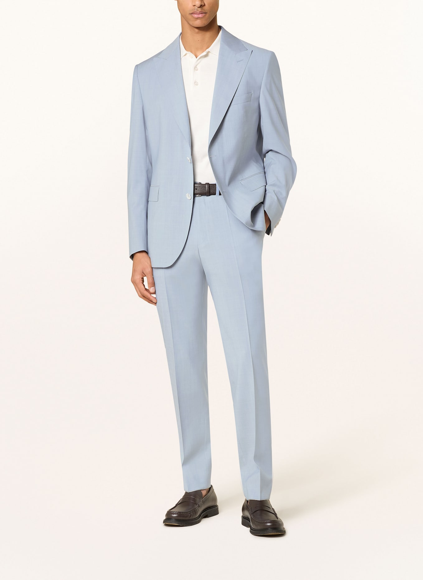 DRESSLER Spodnie garniturowe JANIS regular fit: 031 HELLBLAU