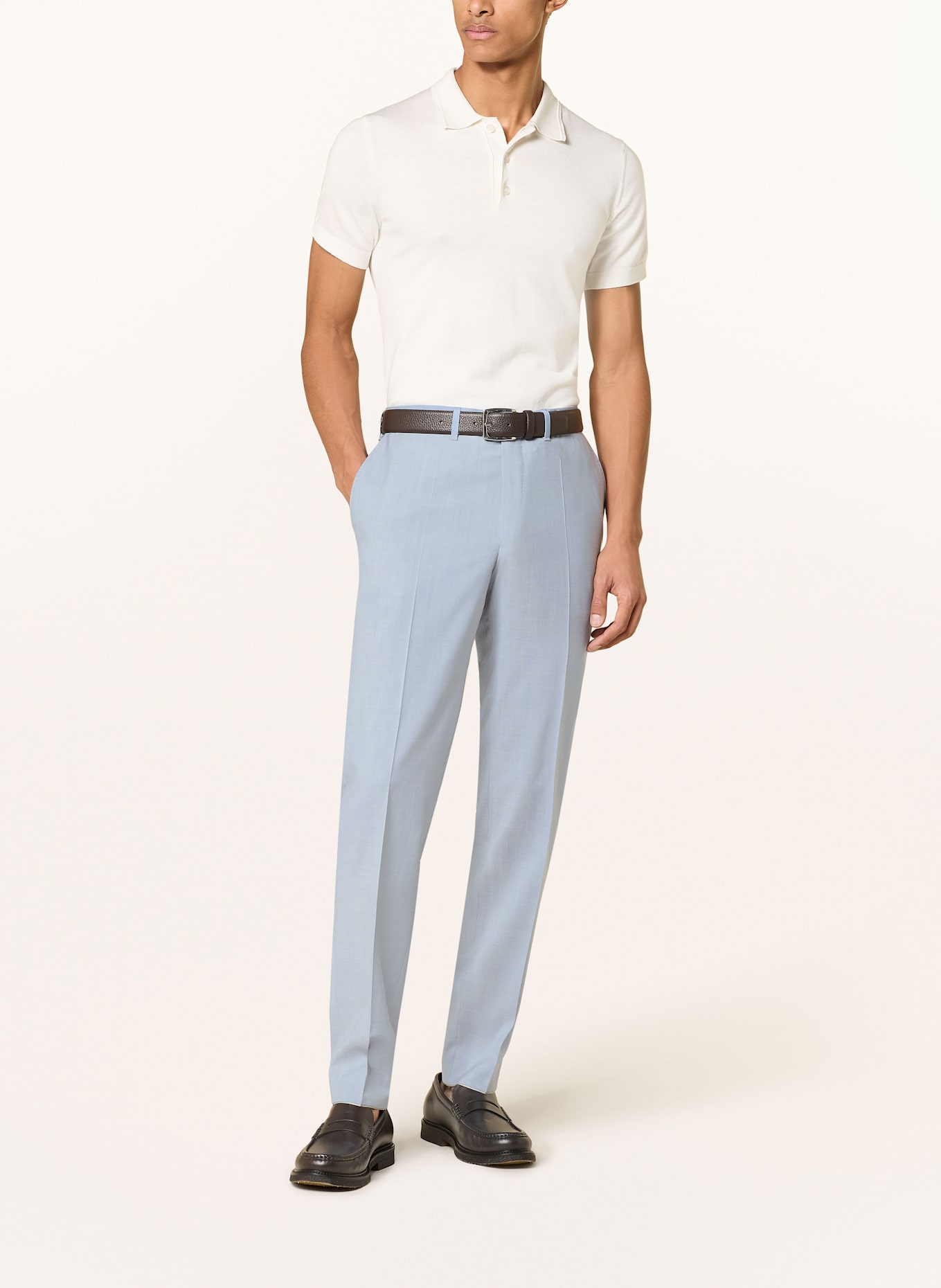 DRESSLER Spodnie garniturowe JANIS regular fit: 031 HELLBLAU