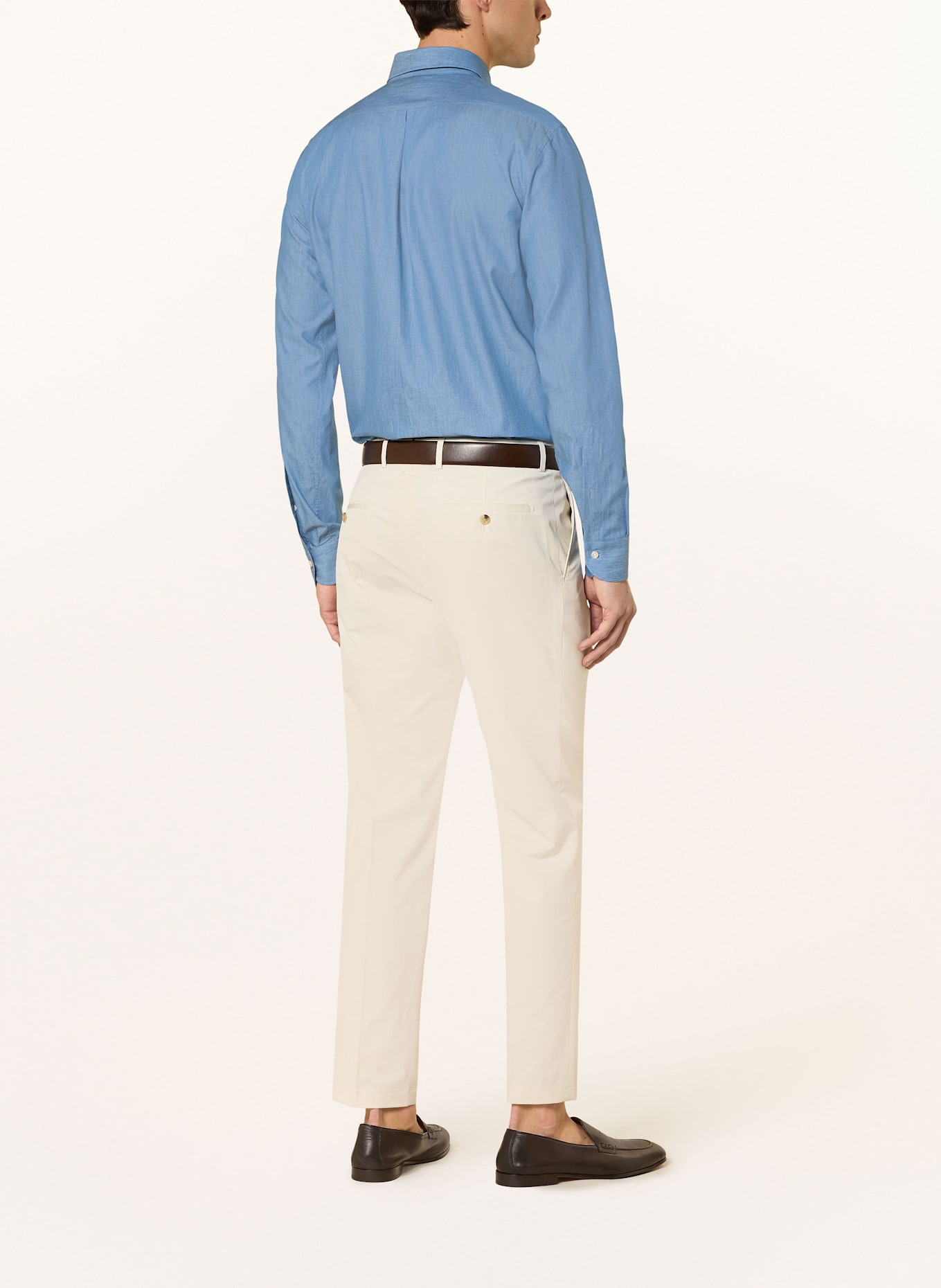 DRESSLER Hemd VENICE Shaped Fit in Jeansoptik: HELLBLAU