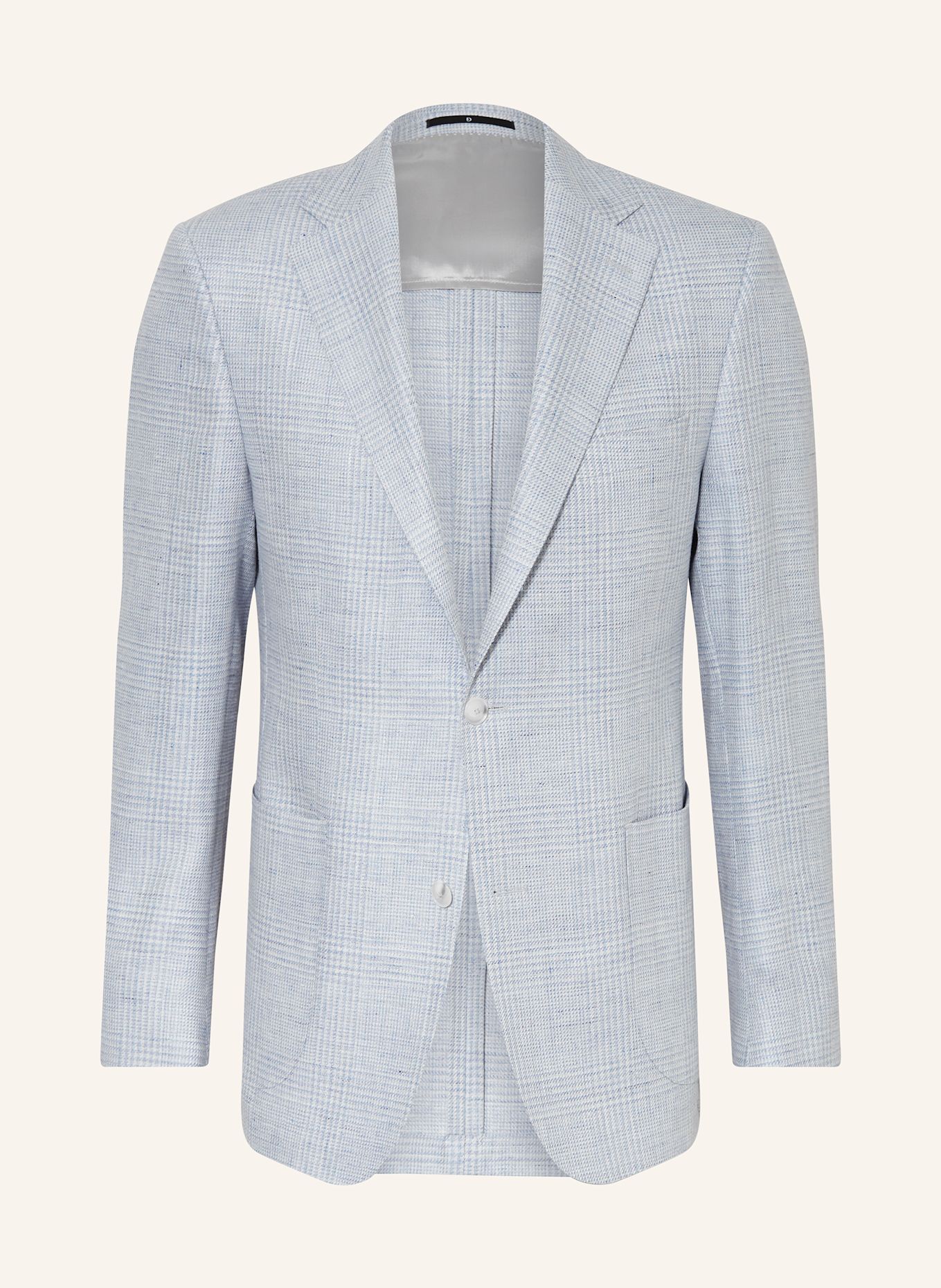 DRESSLER Marynarka regular fit z lnem: JASNOCZARY/ JASNONIEBIESKI