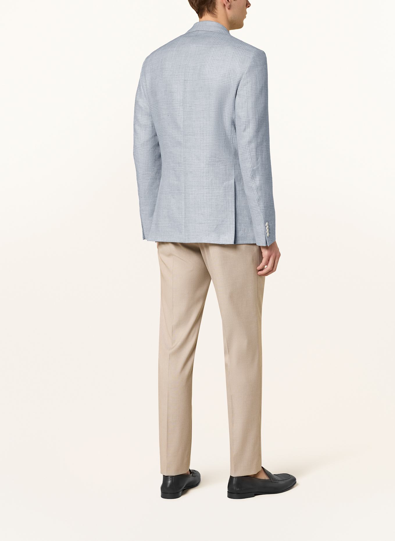 DRESSLER Marynarka regular fit z lnem: JASNOCZARY/ JASNONIEBIESKI