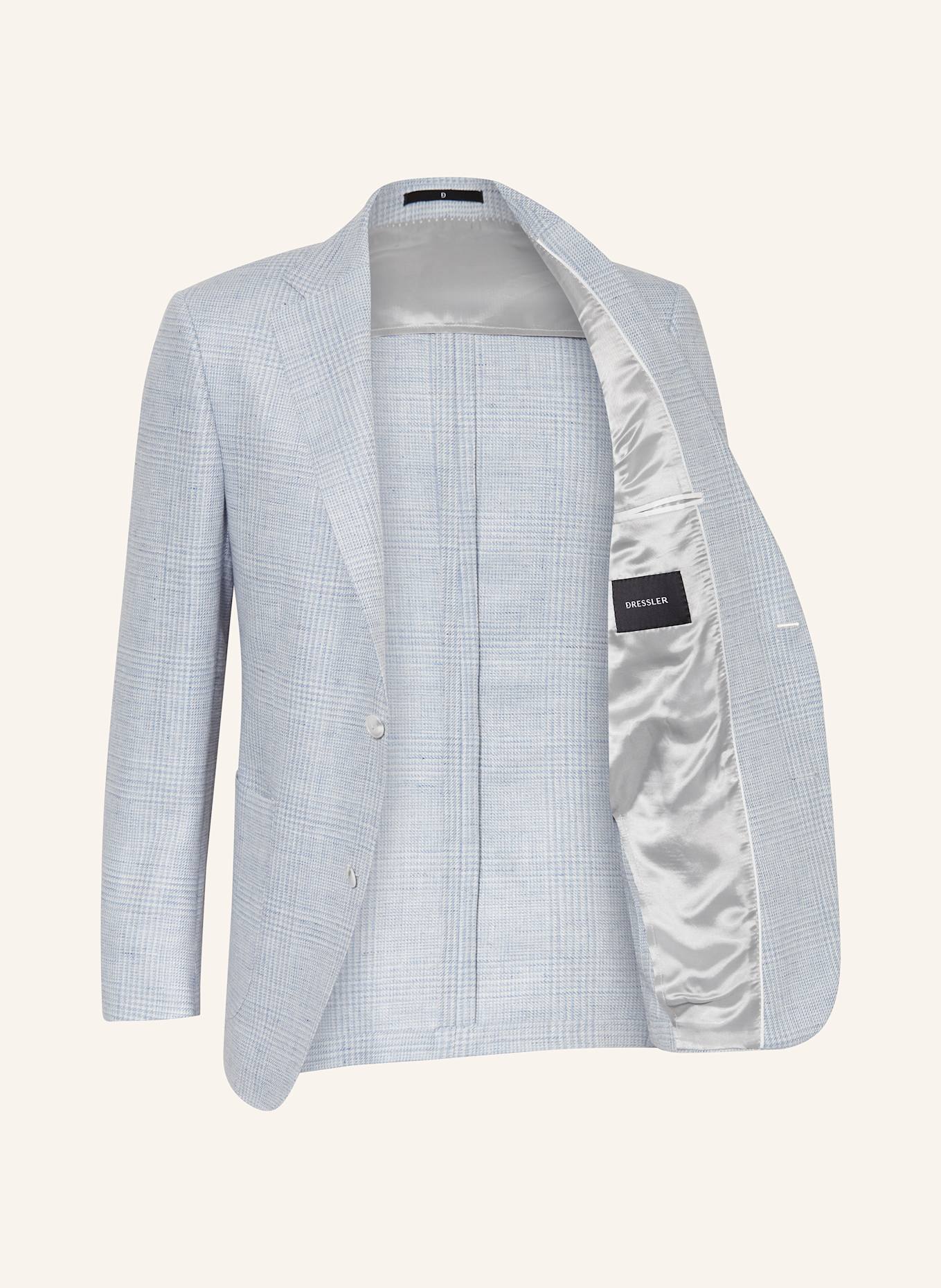 DRESSLER Marynarka regular fit z lnem: JASNOCZARY/ JASNONIEBIESKI