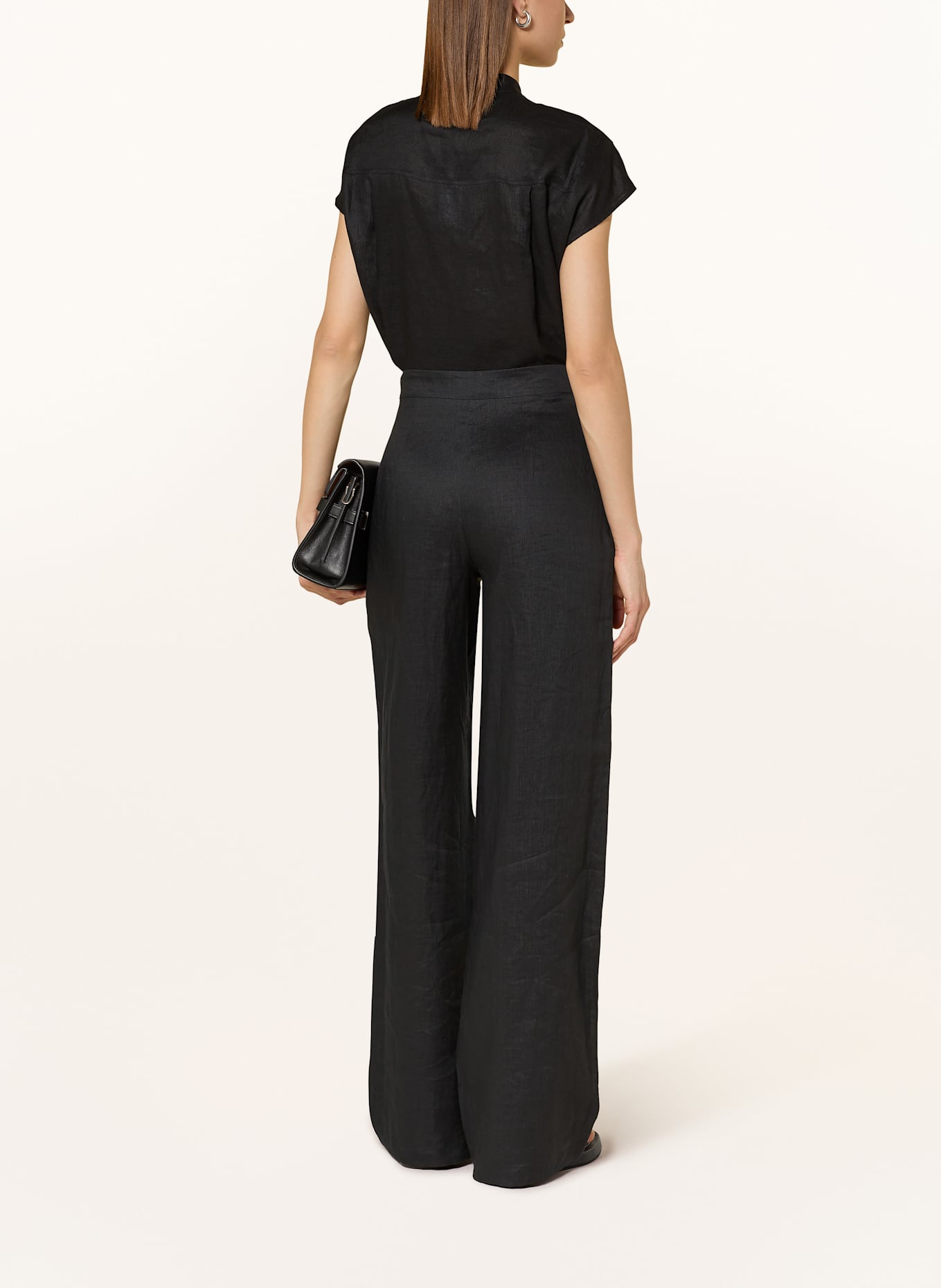 【Max Mara Studio】GARIBO リネン パンツ Linen trousers, black | 