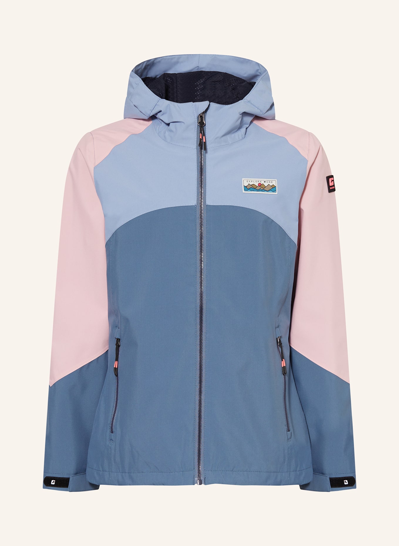 killtec KOS 150 outdoor jacket: BLUE / LIGHT BLUE / PINK