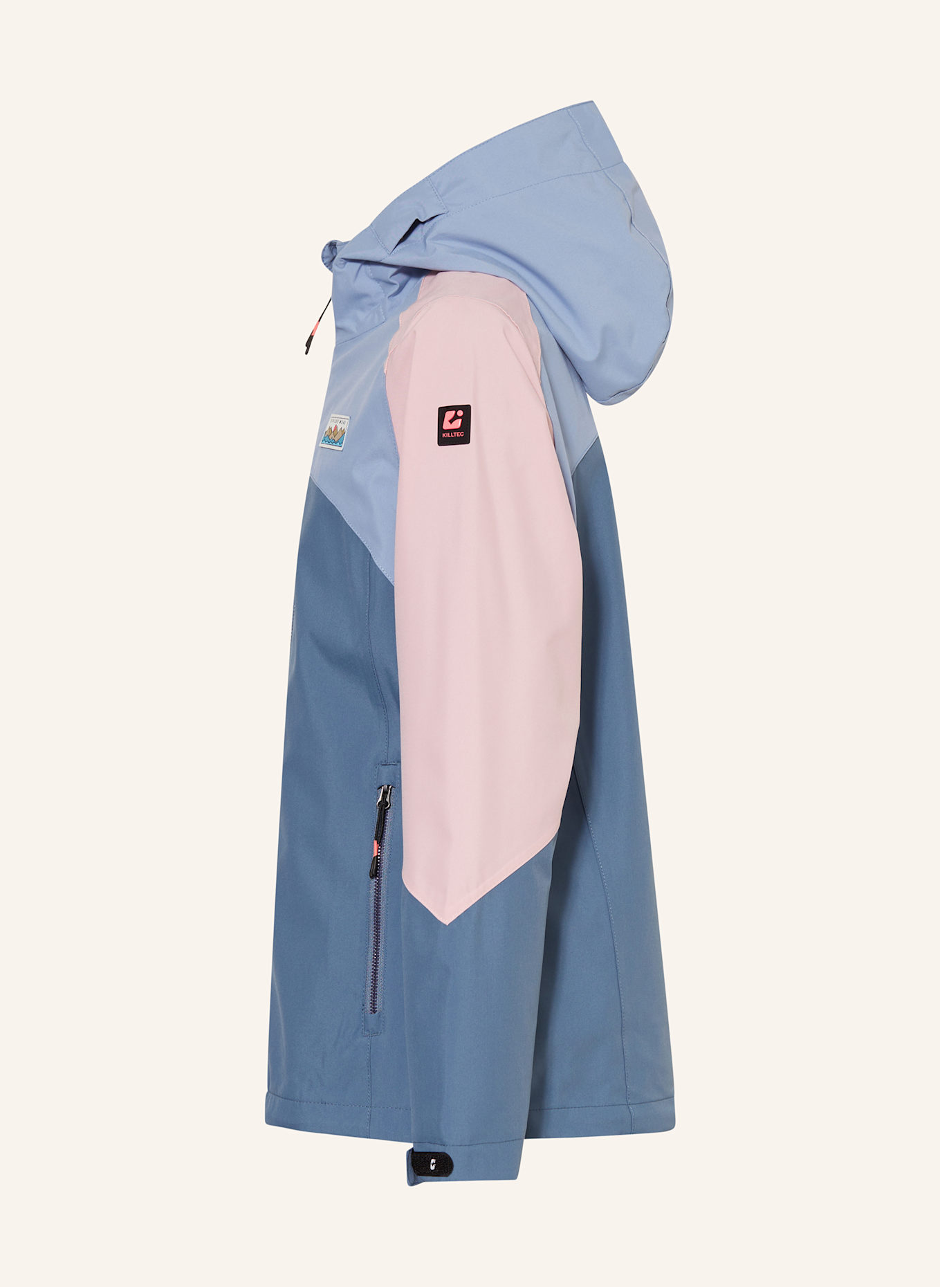 killtec KOS 150 outdoor jacket: BLUE / LIGHT BLUE / PINK