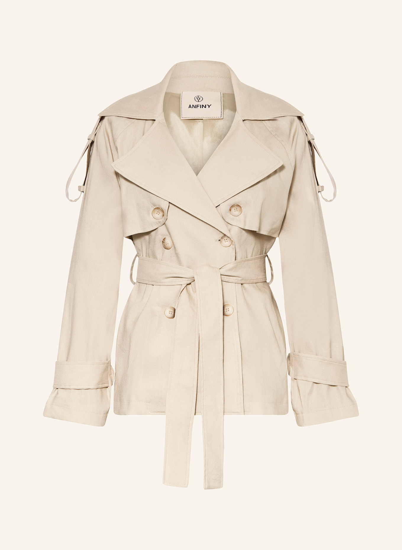 ANFINY Trenchjacke SAHARIANA mit Leinen: BEIGE