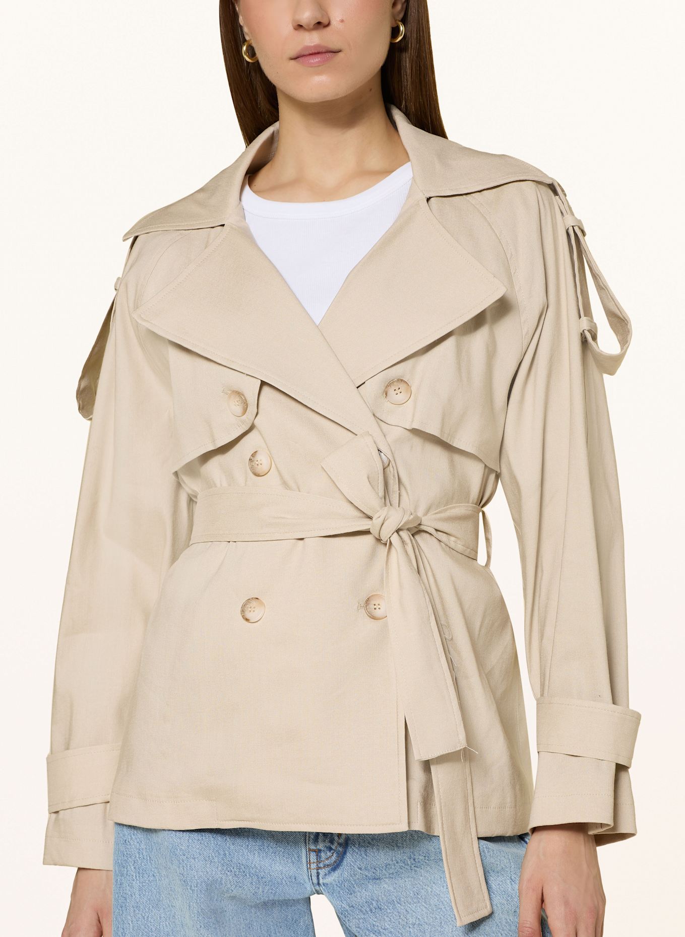 ANFINY Trenchjacke SAHARIANA mit Leinen: BEIGE
