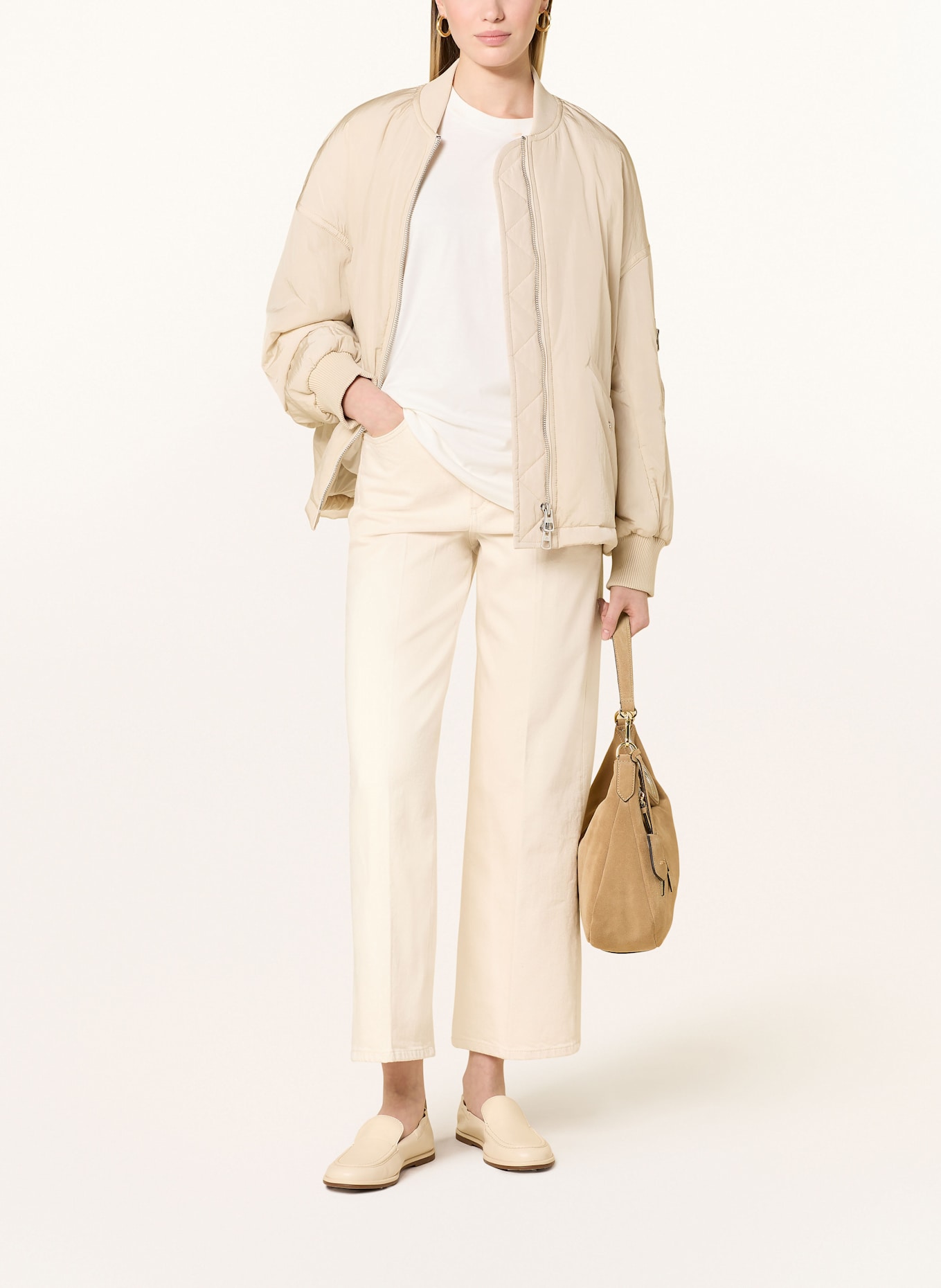 Marc O'Polo Wide Leg Jeans: 028 Natural nappy wash