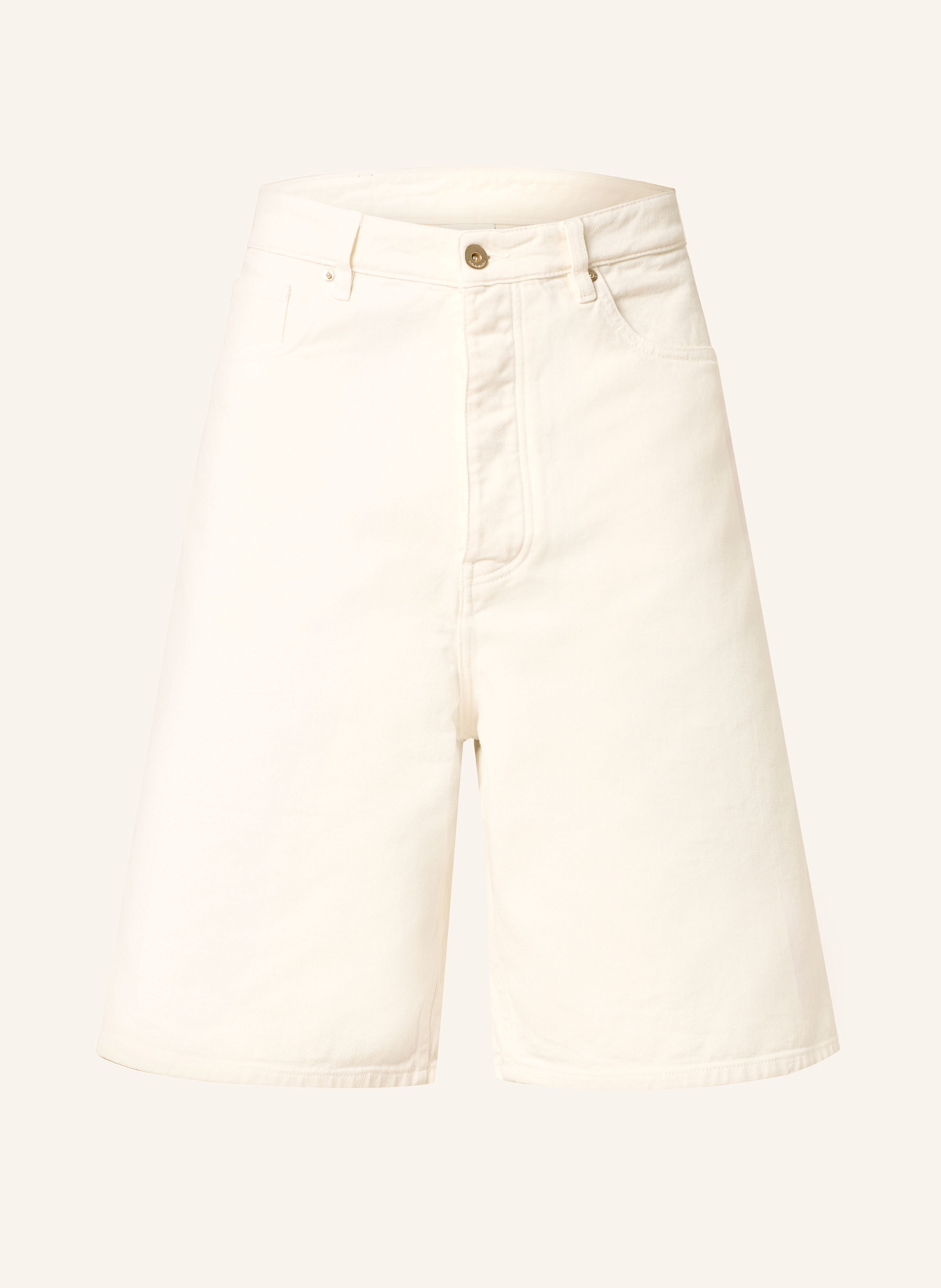 DRÔLE DE MONSIEUR Baggy fit denim shorts: ECRU