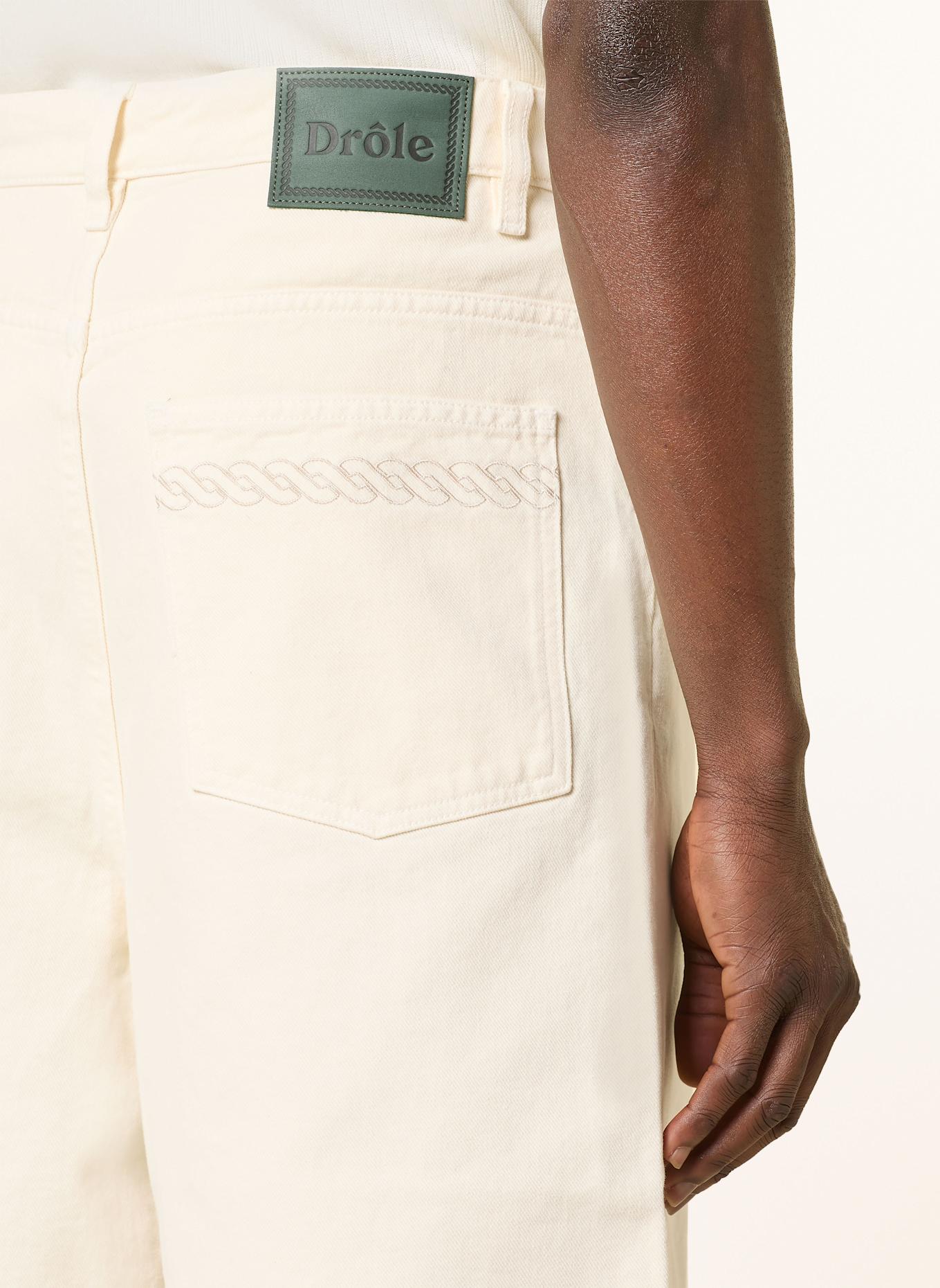 DRÔLE DE MONSIEUR Baggy fit denim shorts: ECRU