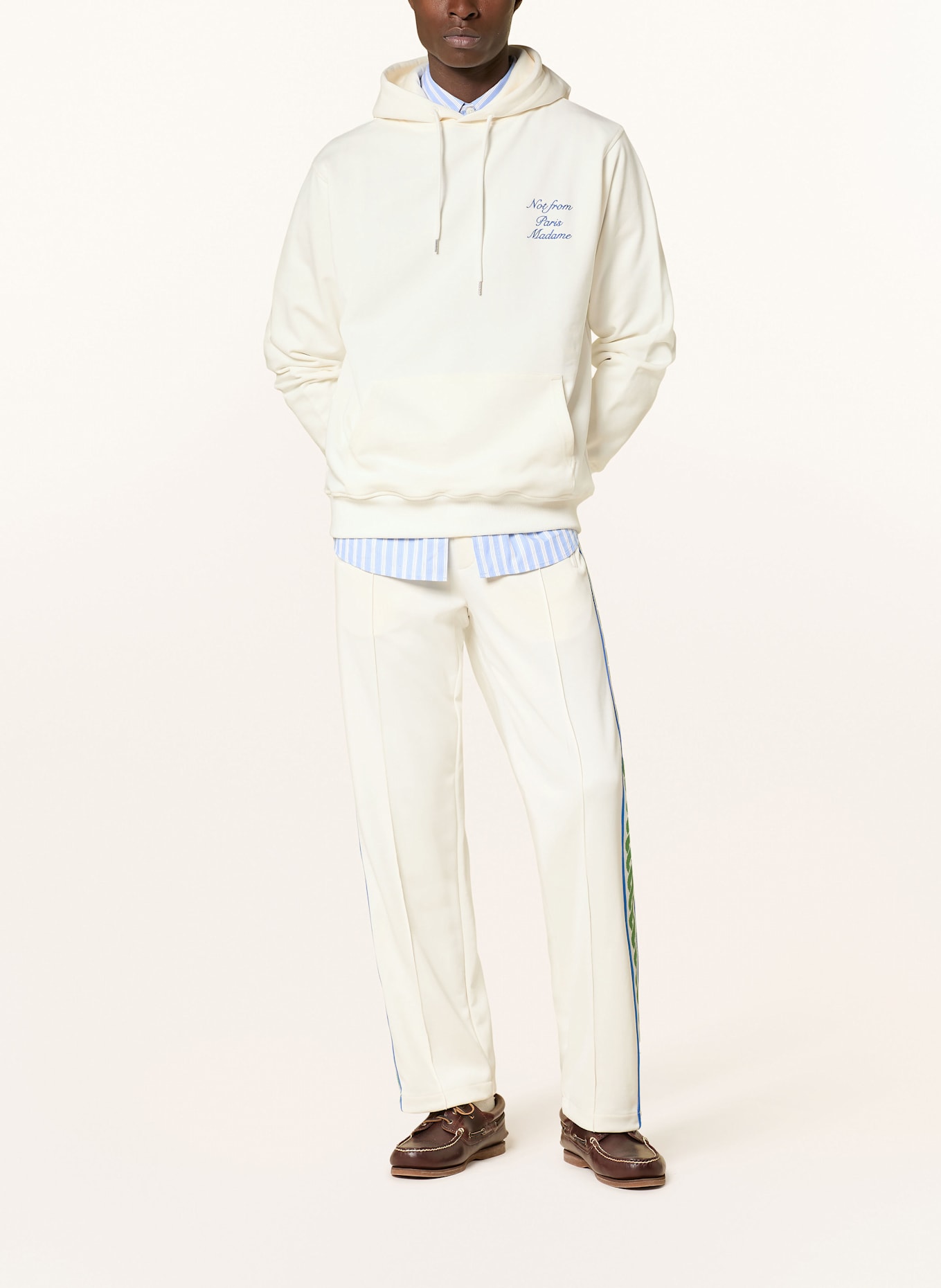 Lounge in comfort with the ® Frosted Fair Isle hoodie for with drawstring closure Hoodie: WEISS/ BLAU