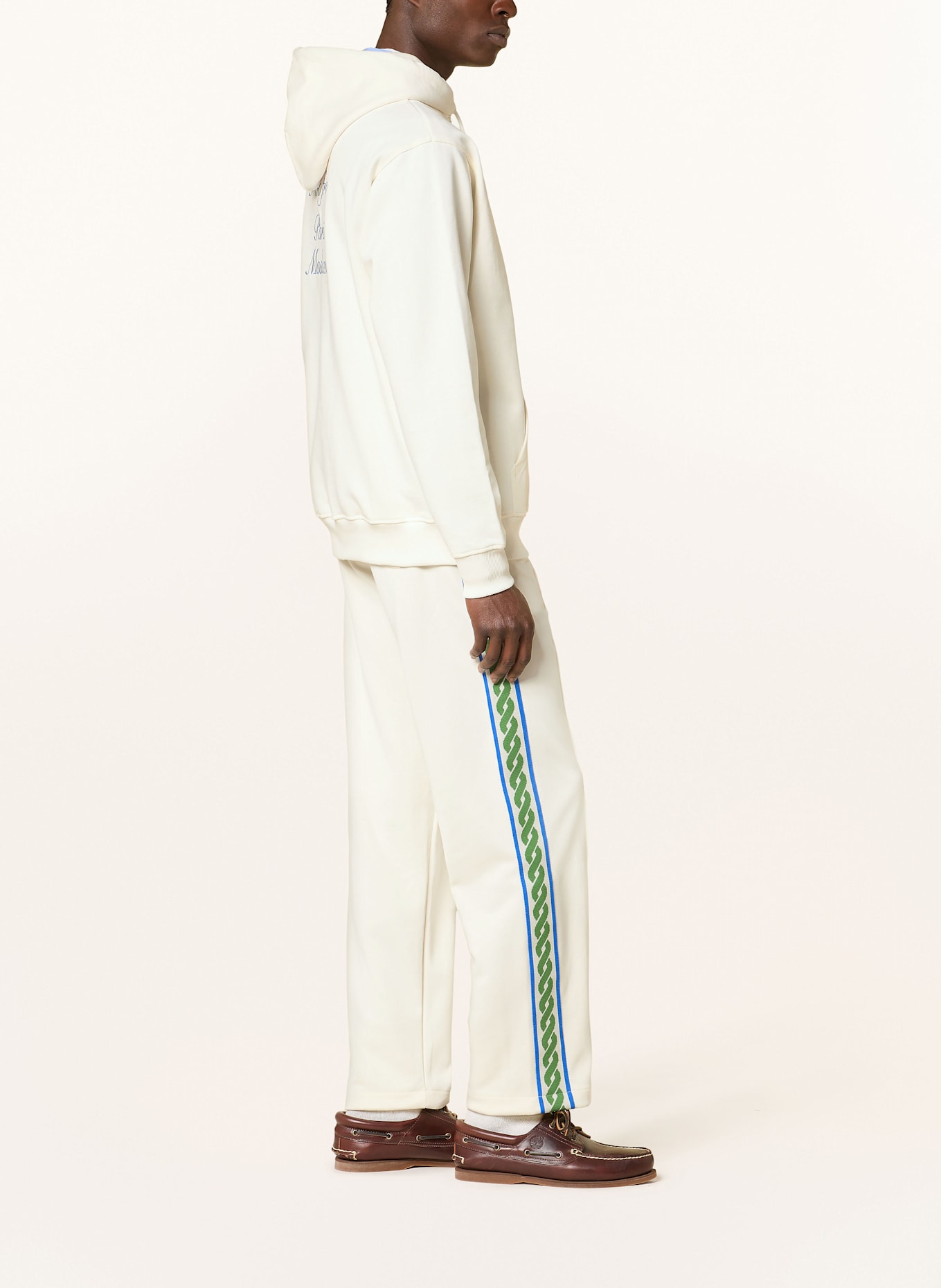 Lounge in comfort with the ® Frosted Fair Isle hoodie for with drawstring closure Hoodie: WEISS/ BLAU