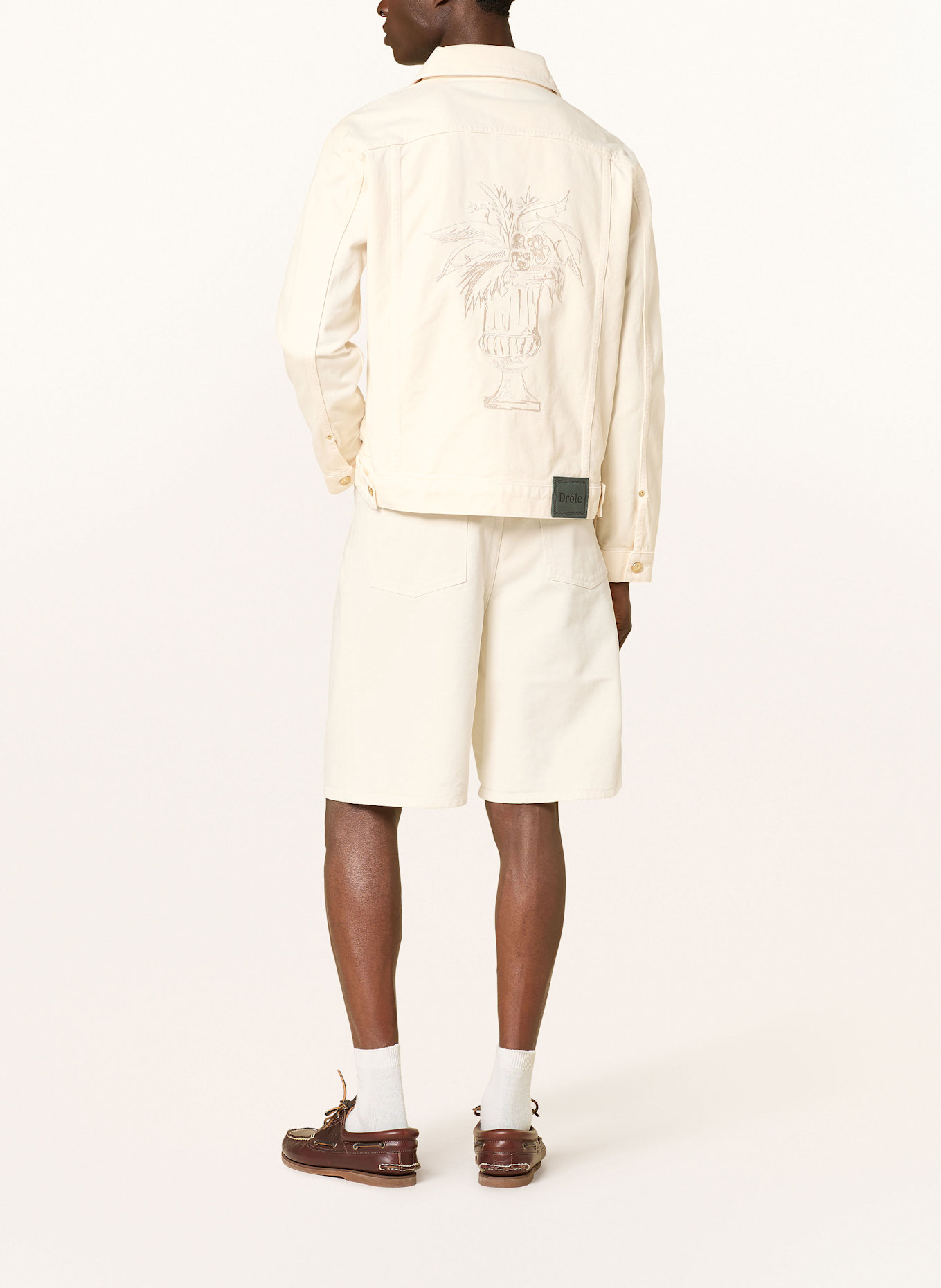 DRÔLE DE MONSIEUR Denim jacket: Mini Rodini winterflower-print T-shirt