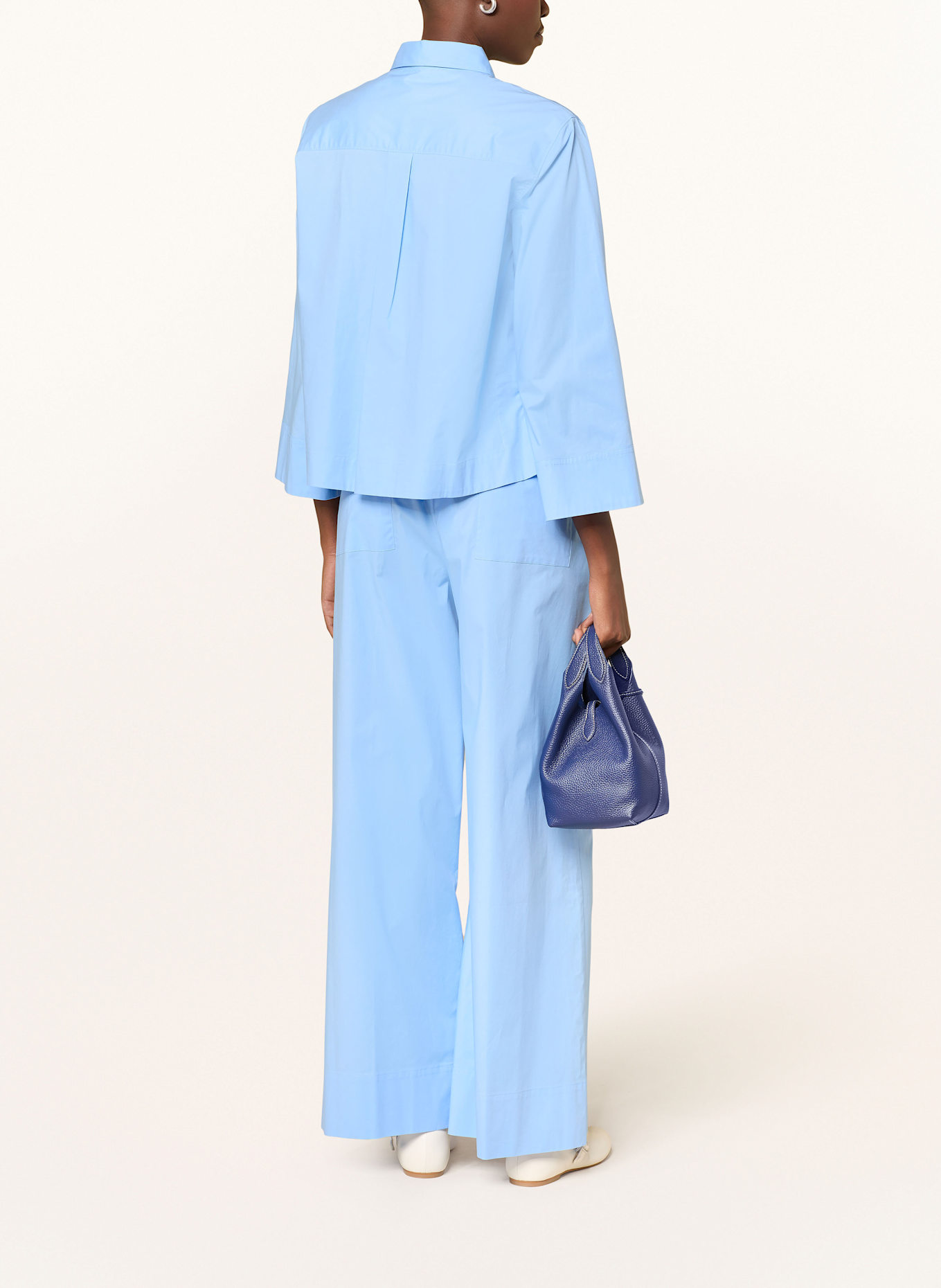 ROSSO35 Wide leg trousers: LIGHT BLUE
