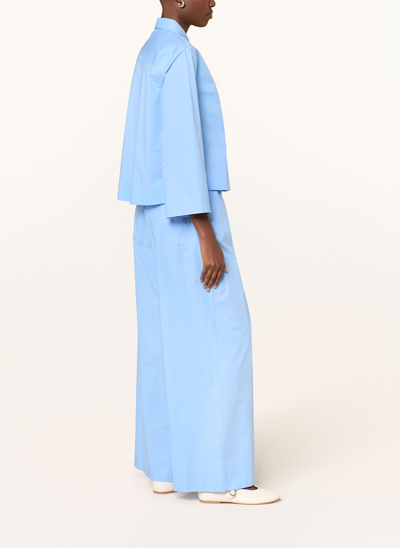 ROSSO35 Wide leg trousers: LIGHT BLUE
