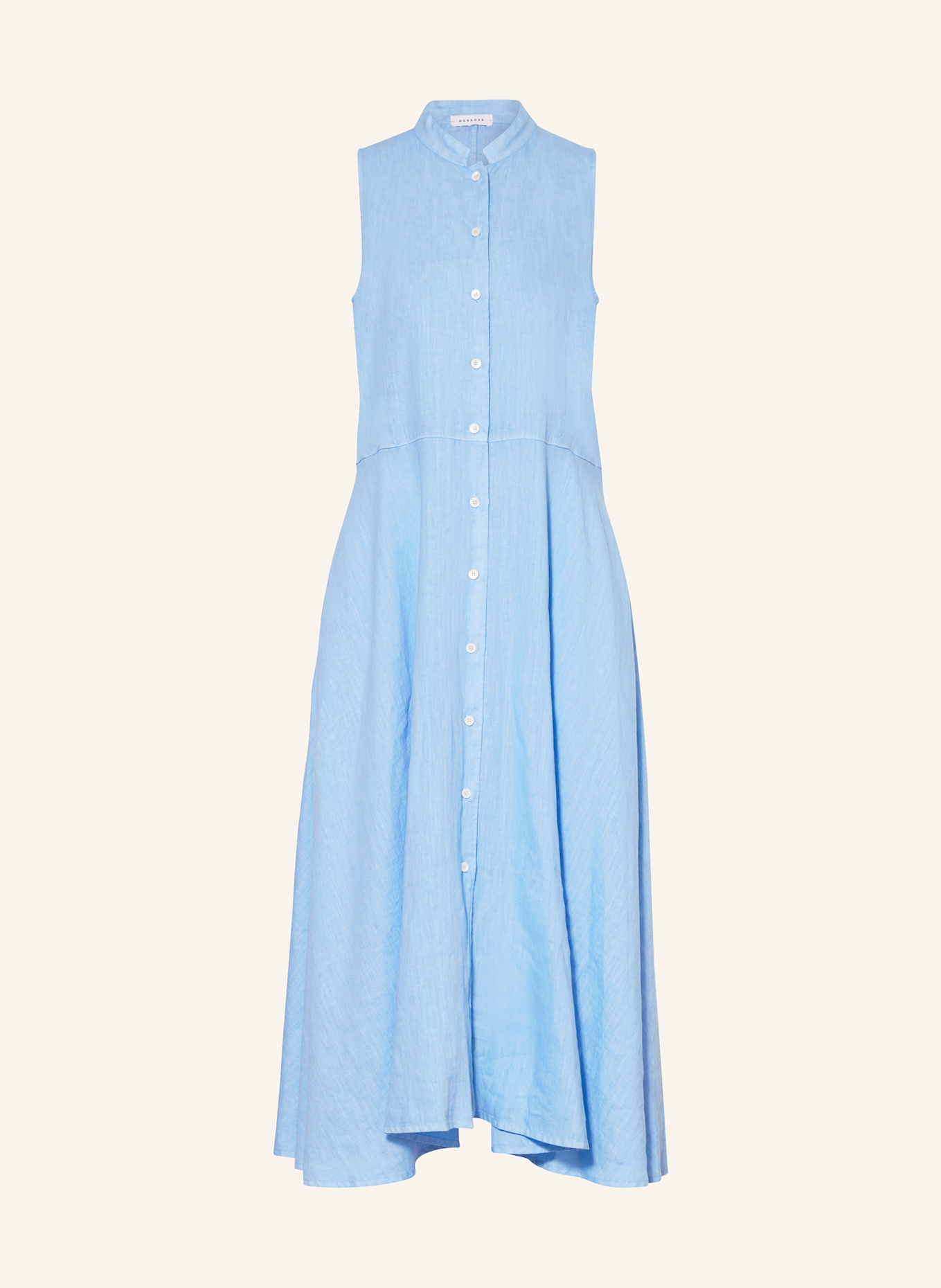 ROSSO35 Linen dress: LIGHT BLUE