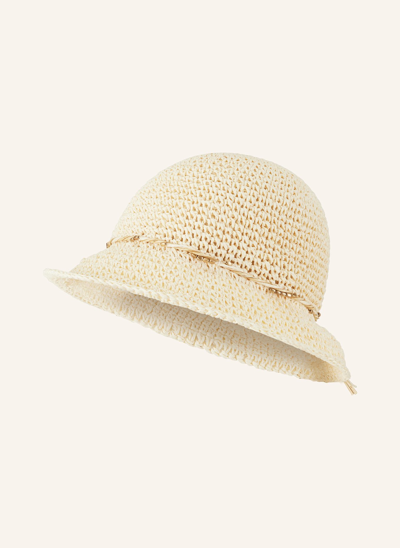 LOEVENICH Hoed met sierstenen: CRÈME