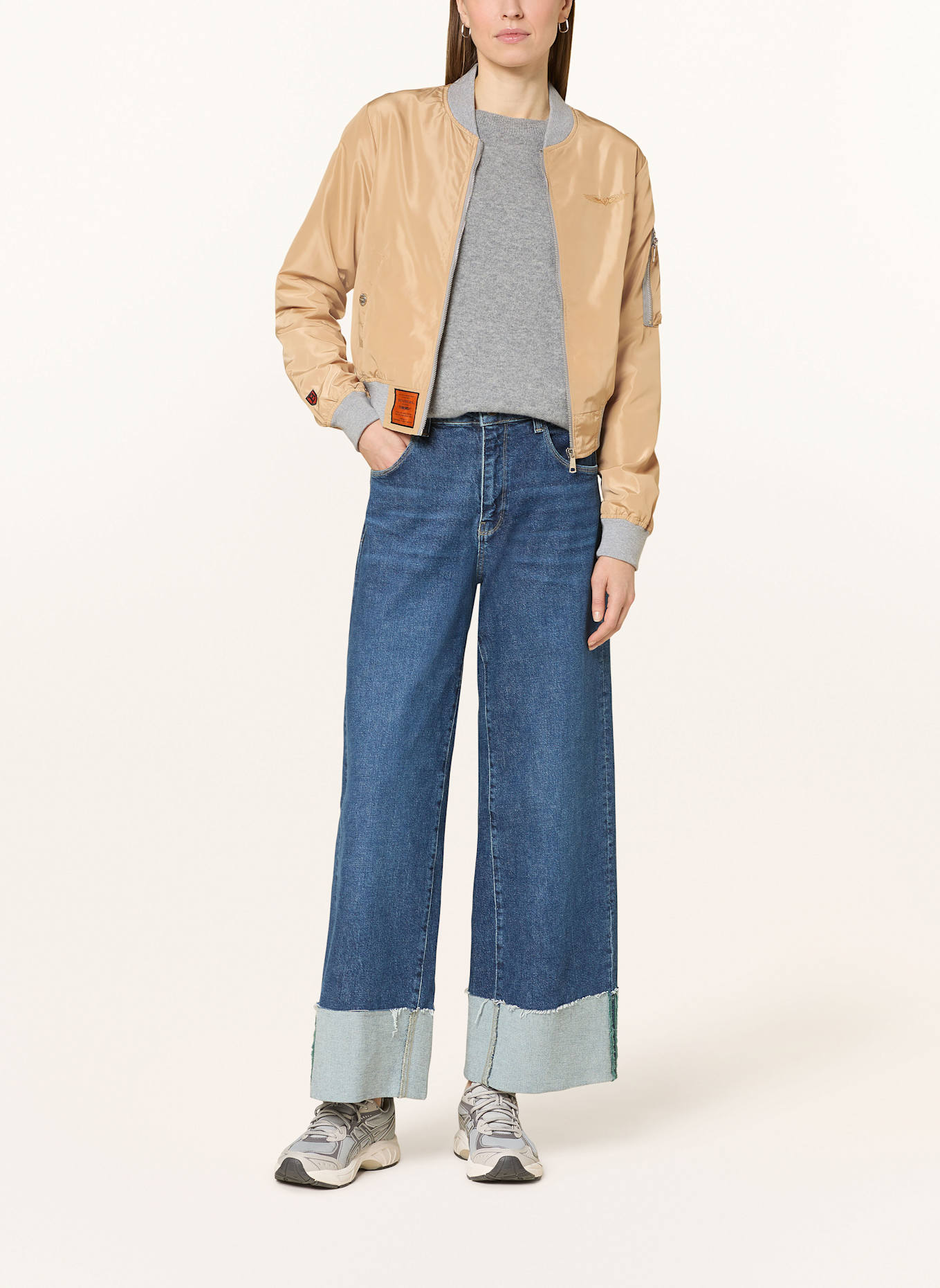 BOMBERS ORIGINAL Blouson: BEIGE/ GRAU