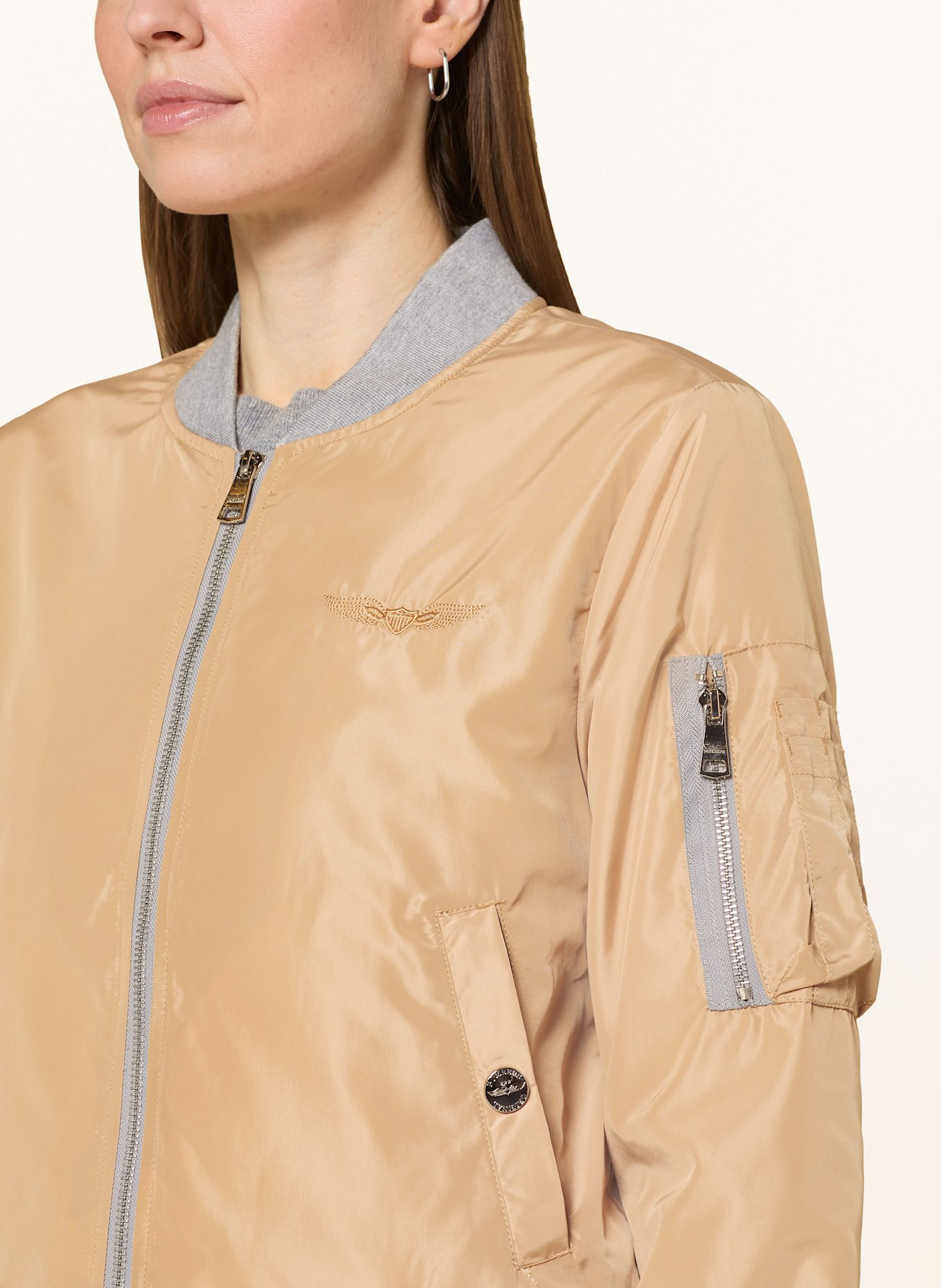 BOMBERS ORIGINAL Blouson: BEIGE/ GRAU