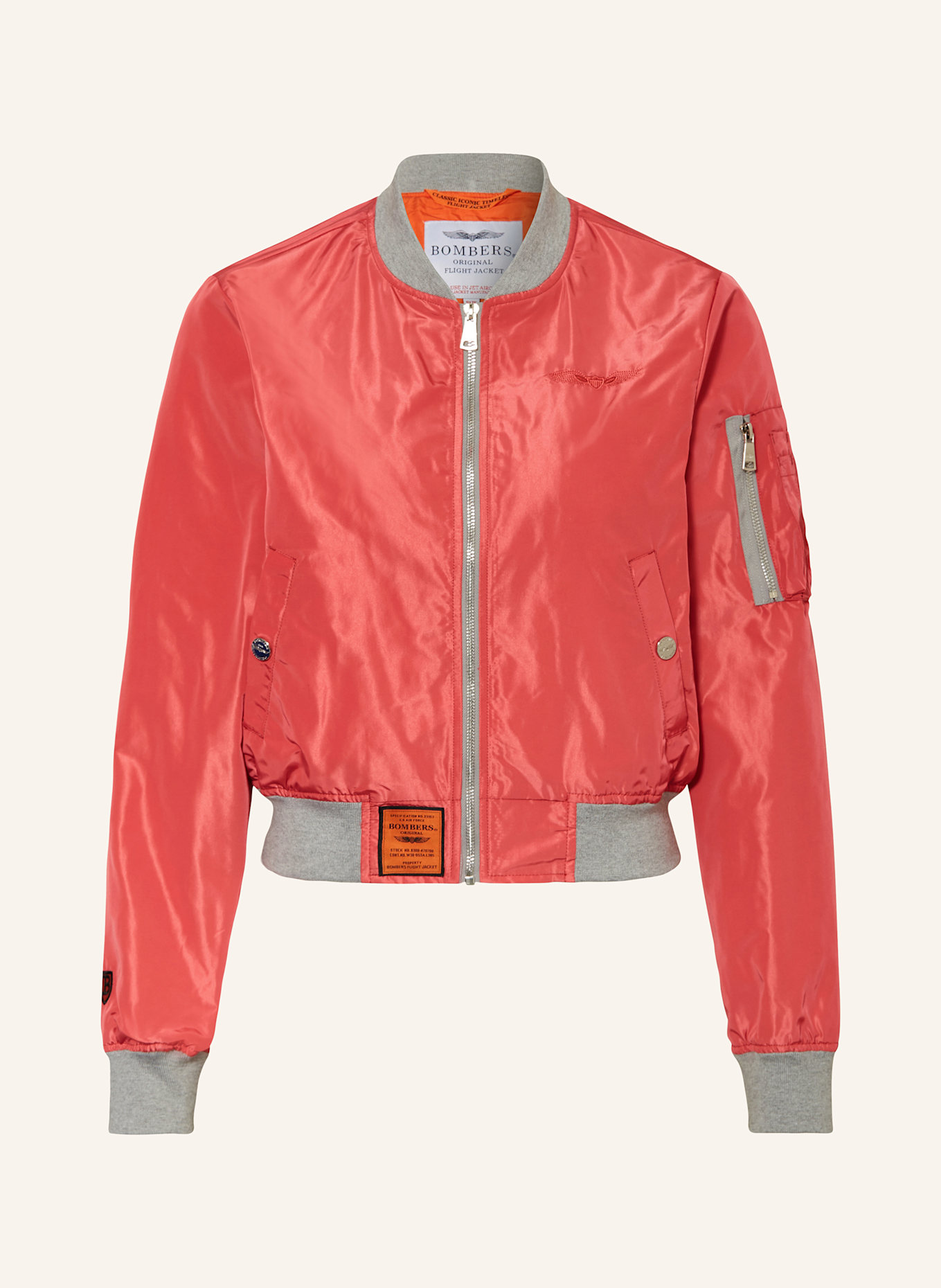 BOMBERS ORIGINAL Blouson: ROOD/ GRIJS