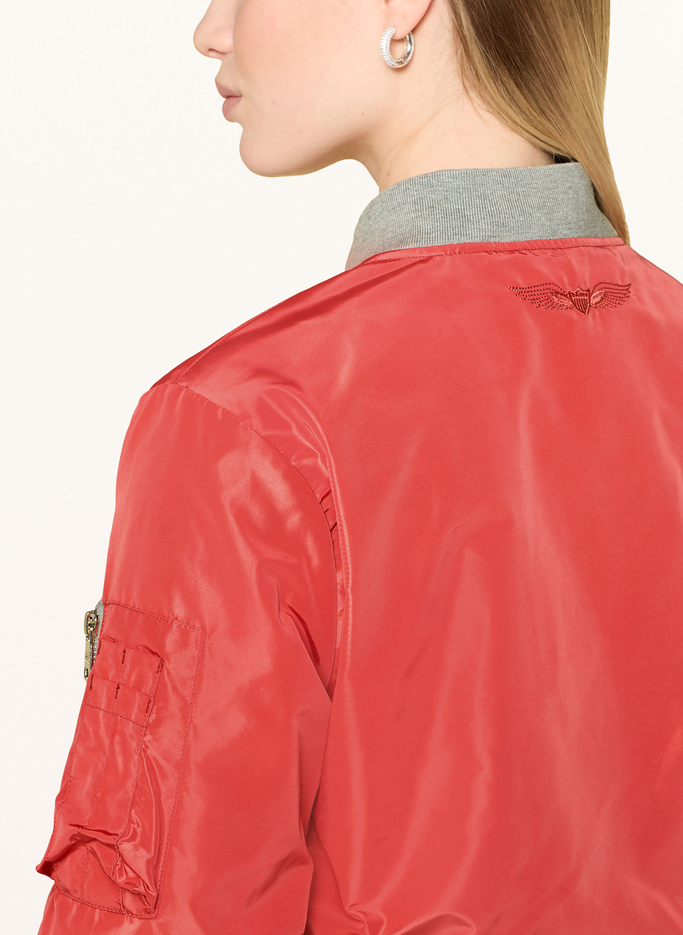 BOMBERS ORIGINAL Blouson: ROOD/ GRIJS