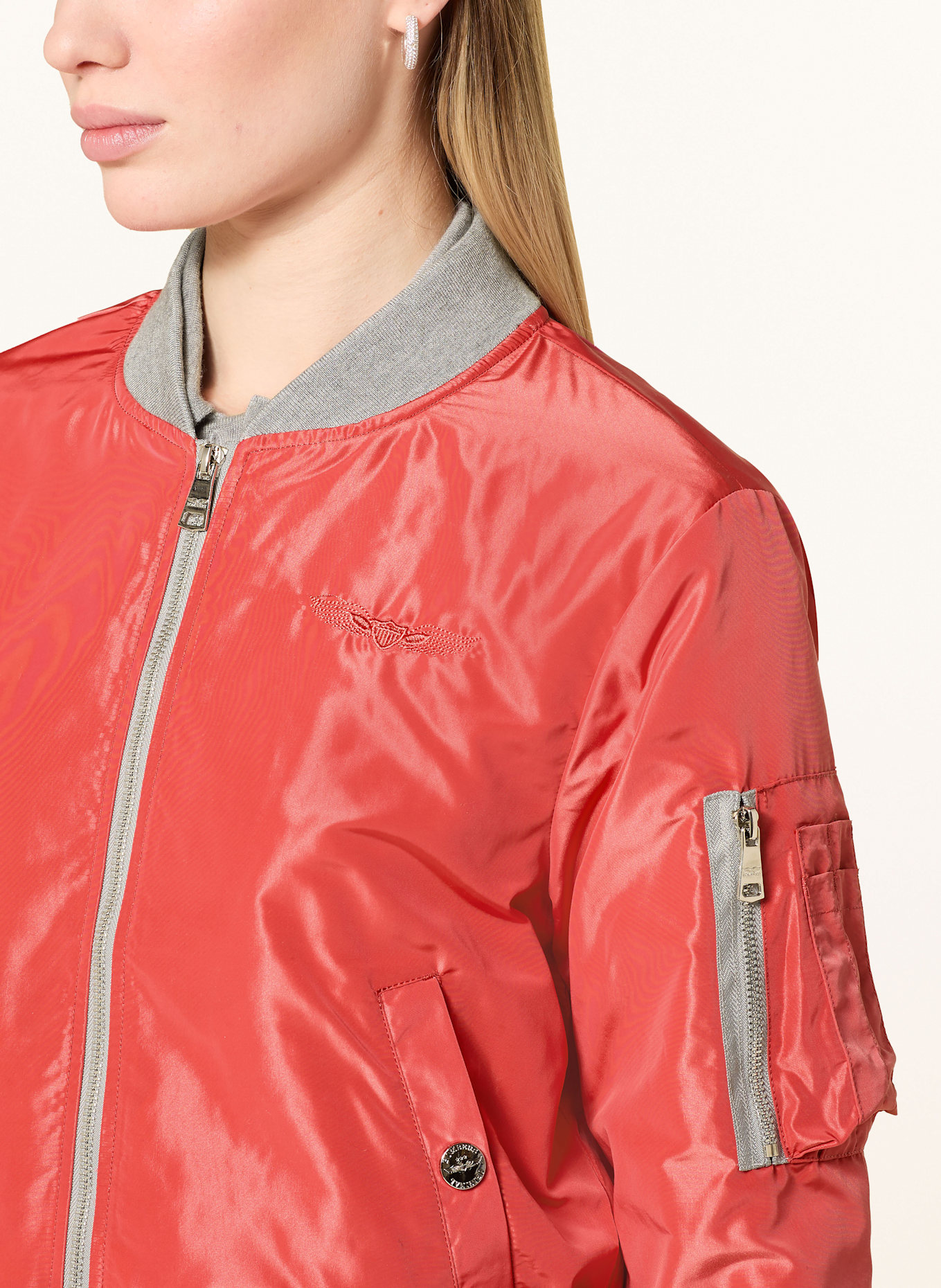 BOMBERS ORIGINAL Blouson: ROOD/ GRIJS