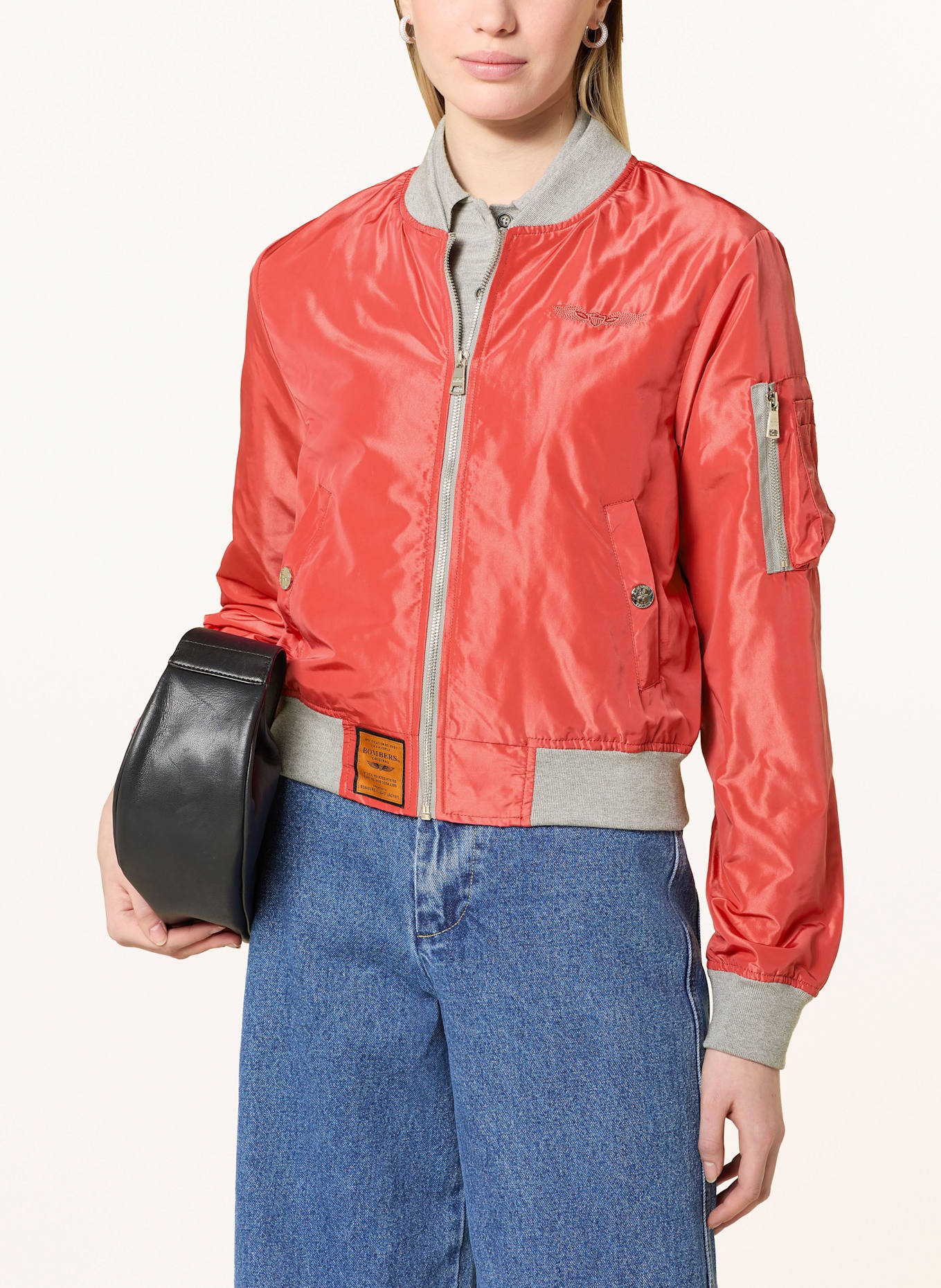 BOMBERS ORIGINAL Blouson: ROOD/ GRIJS
