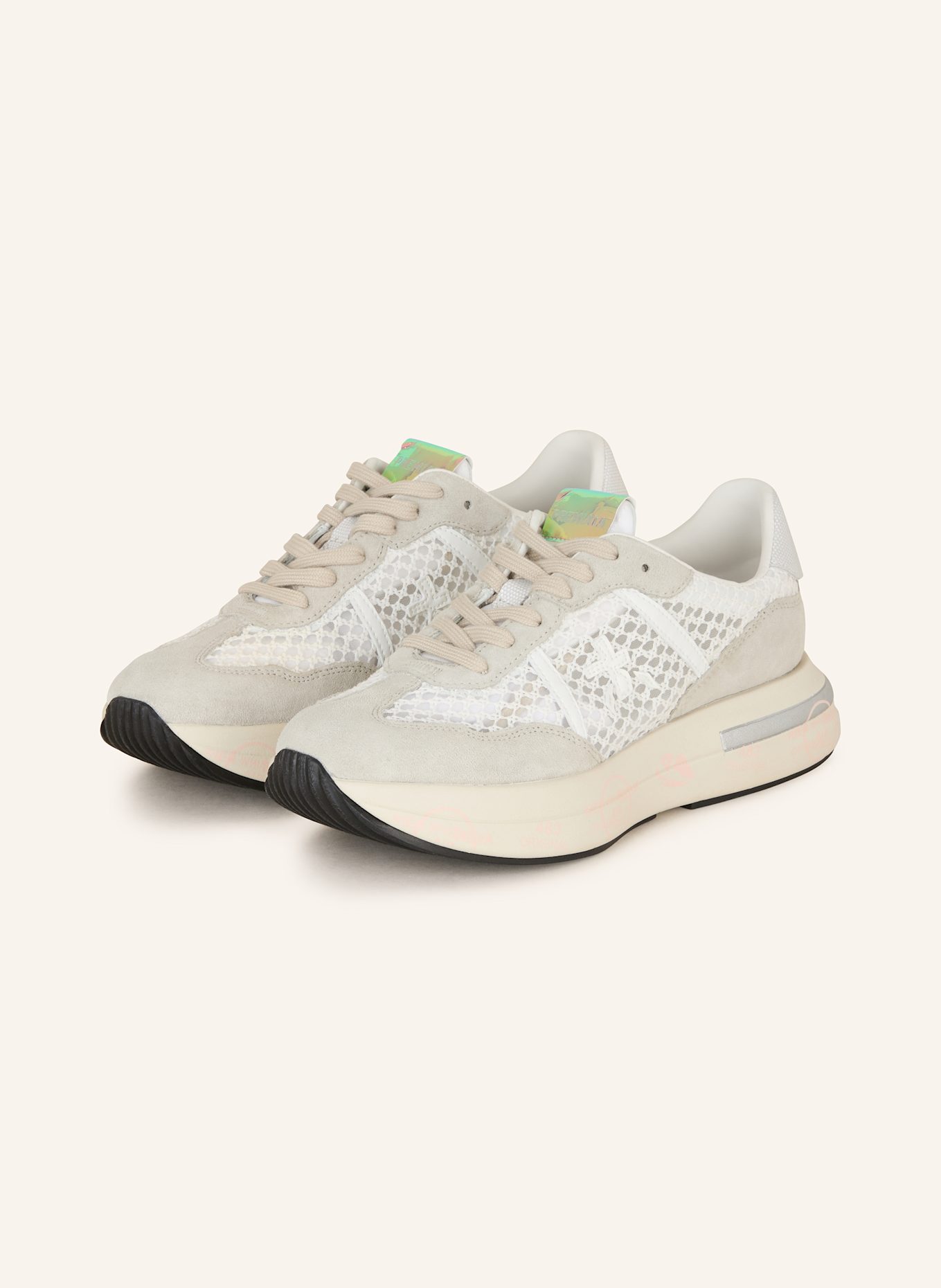 PREMIATA Sneakers CASSIE: WHITE / CREAM