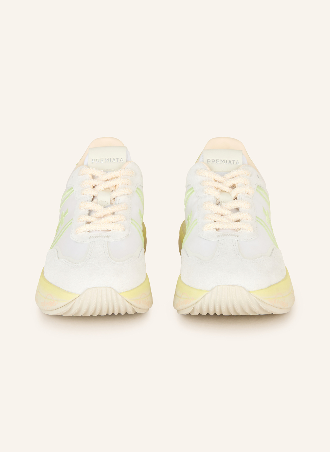 PREMIATA Sneaker CASSIE: WEISS/ HELLGRAU/ HELLGELB