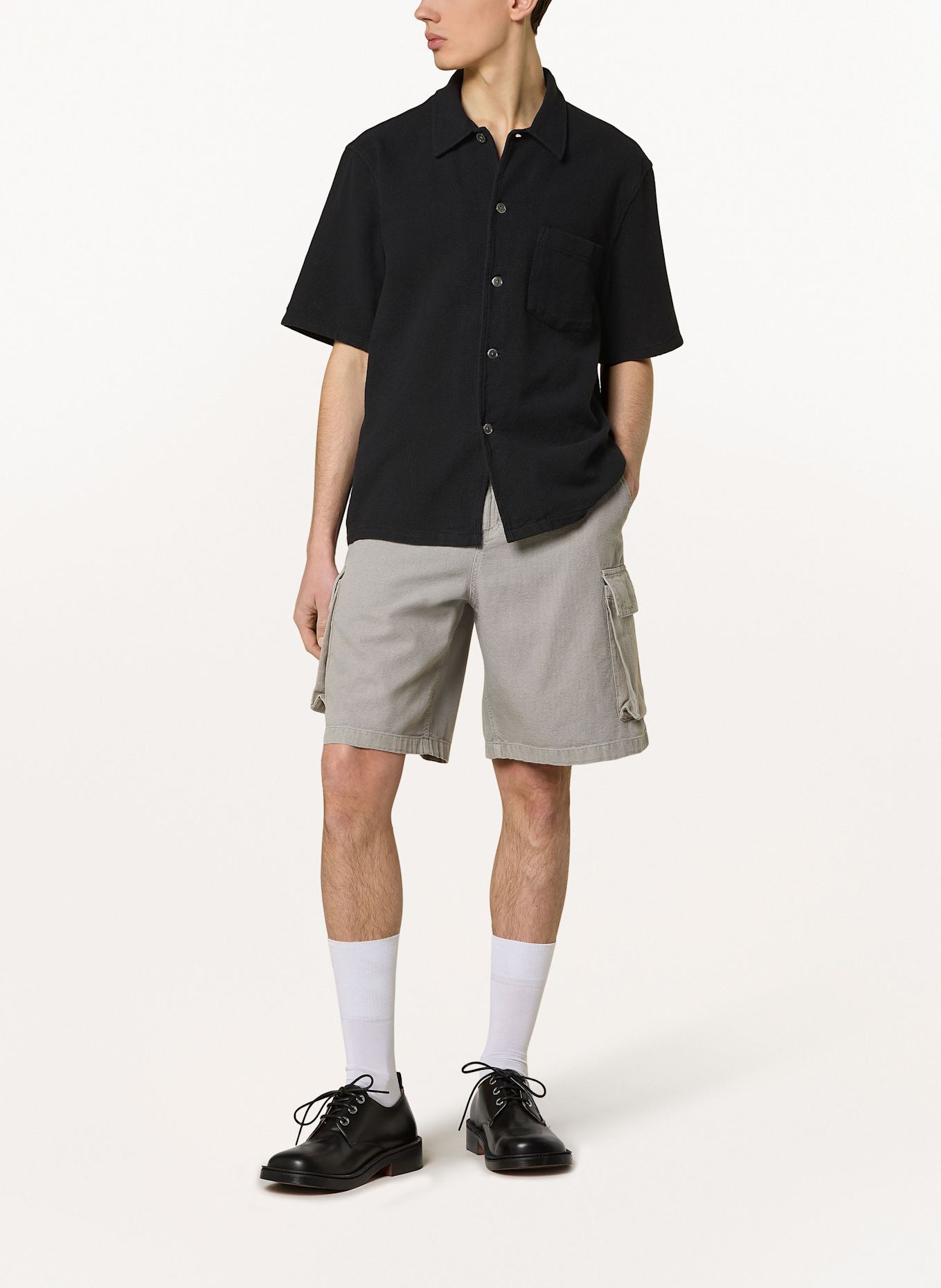 OUR LEGACY Kurzarm-Hemd Boxy Fit: SCHWARZ