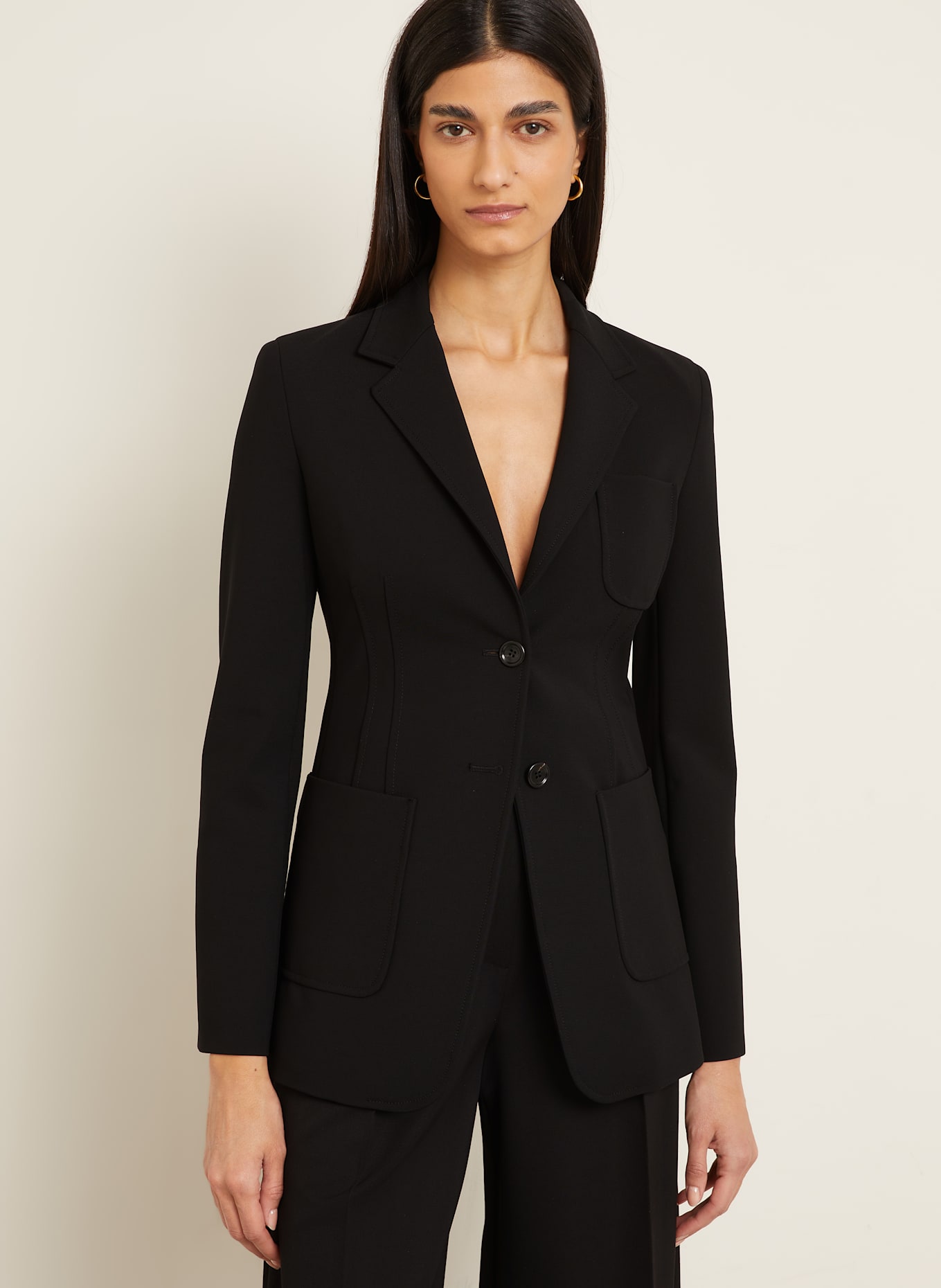 Max Mara ANAGNI blazer with cut-outs in black