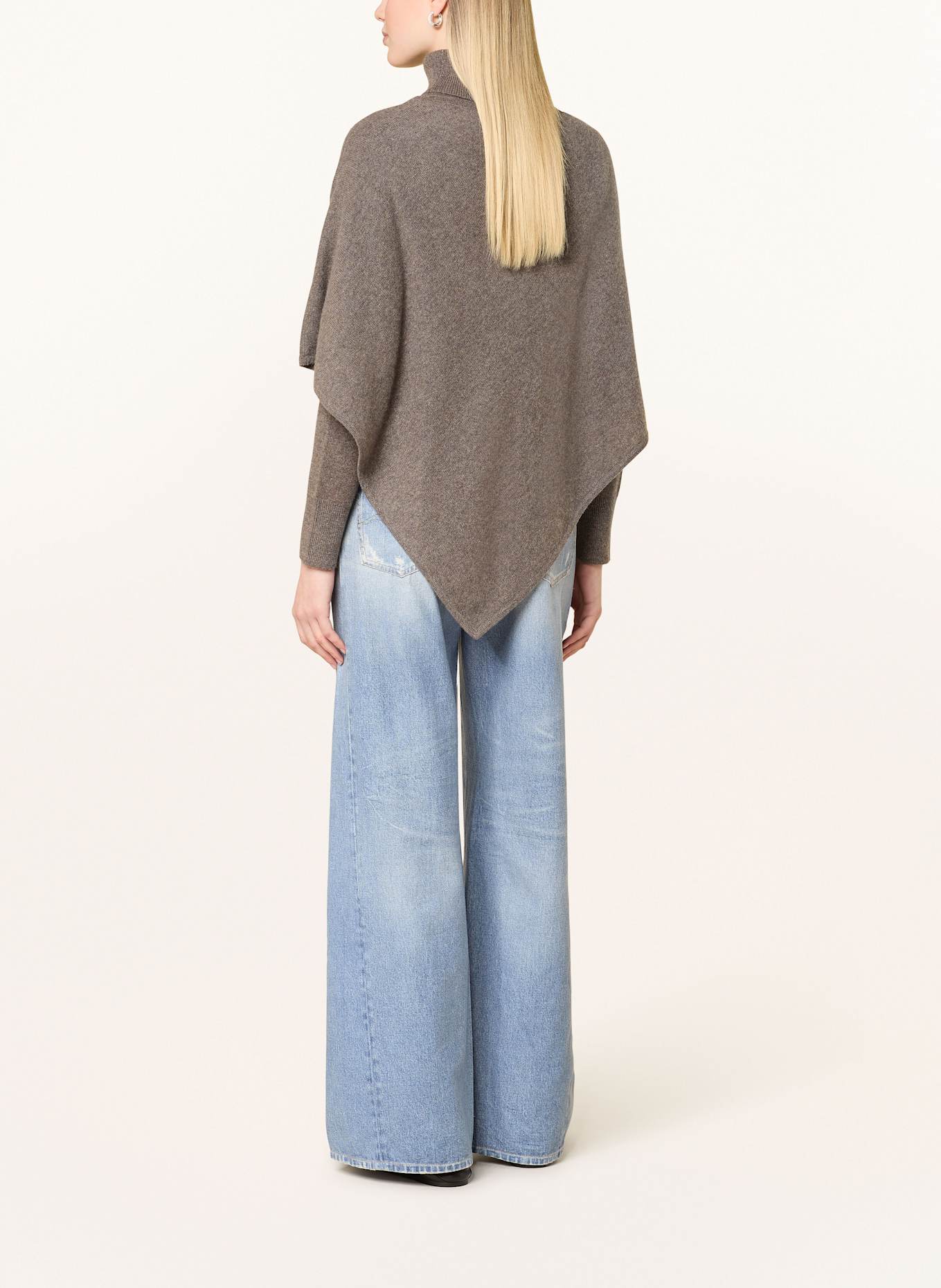 darling harbour Poncho aus Cashmere: DUNKELGRAU