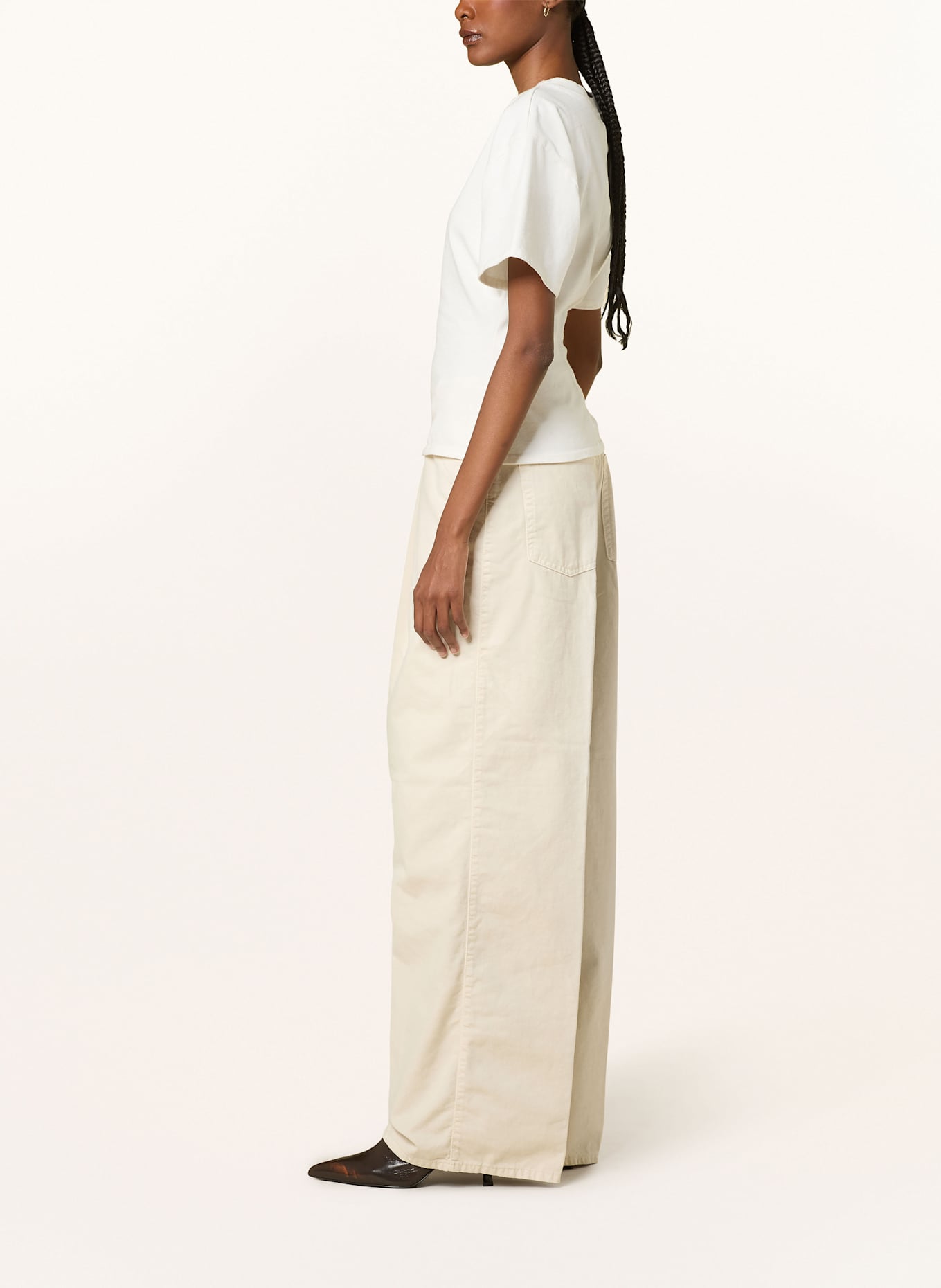 HAIKURE Wide Leg Jeans CANDY: CREME