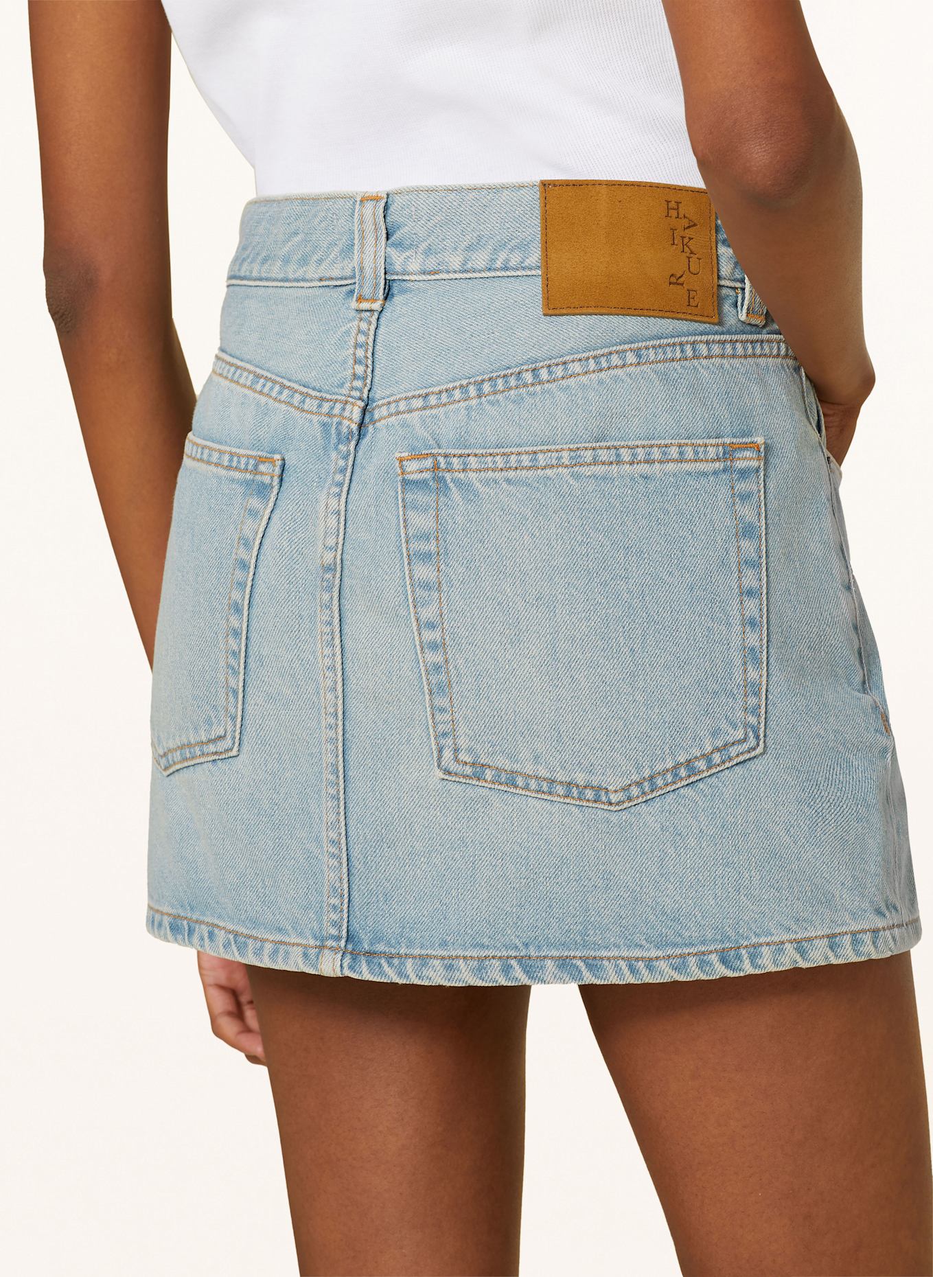 HAIKURE MAUDIE denim skirt: L0878 EMERALD BLUE