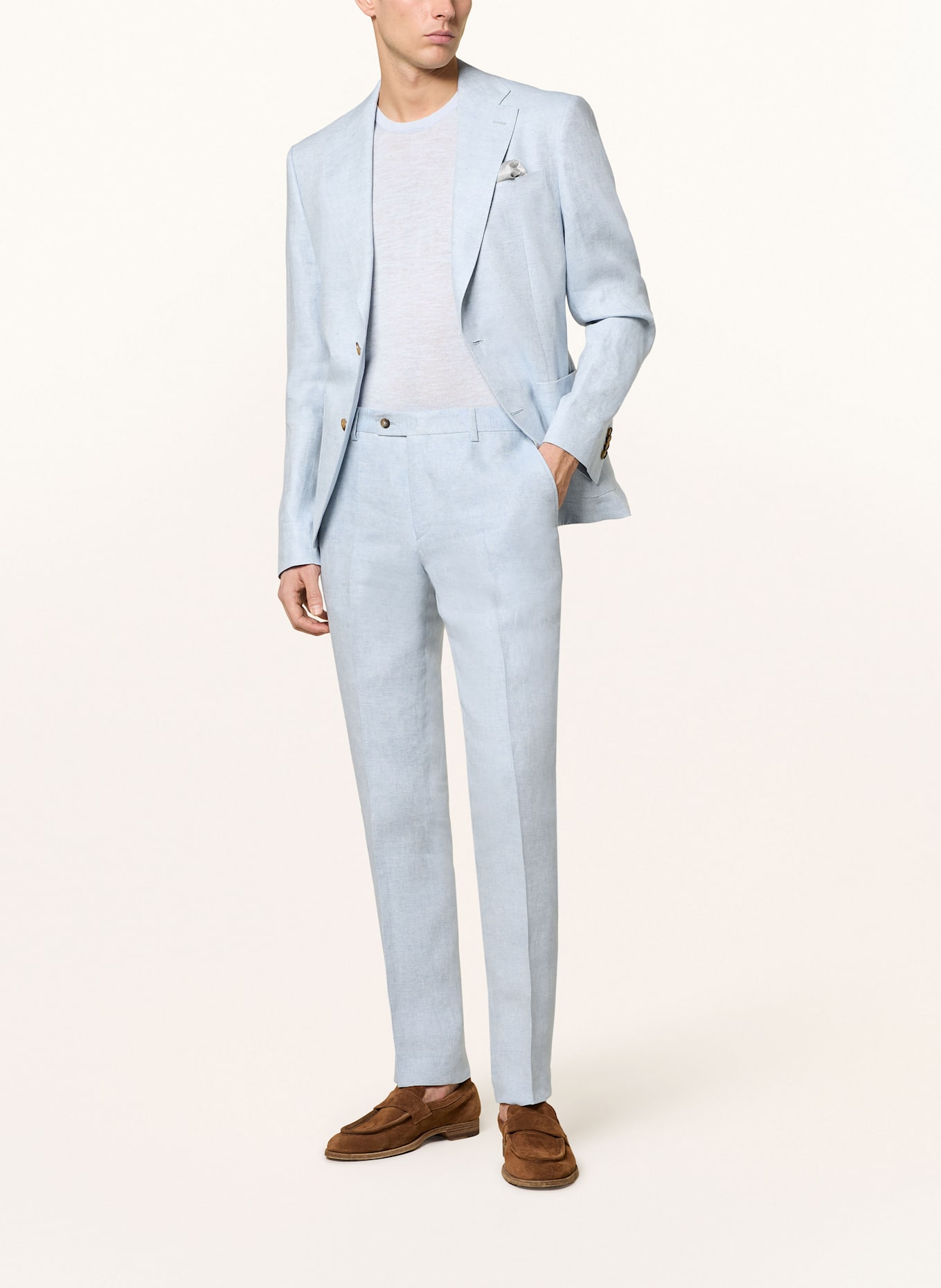 SAND COPENHAGEN Anzughose CRAIG Slim Fit aus Leinen: 500 HELLBLAU