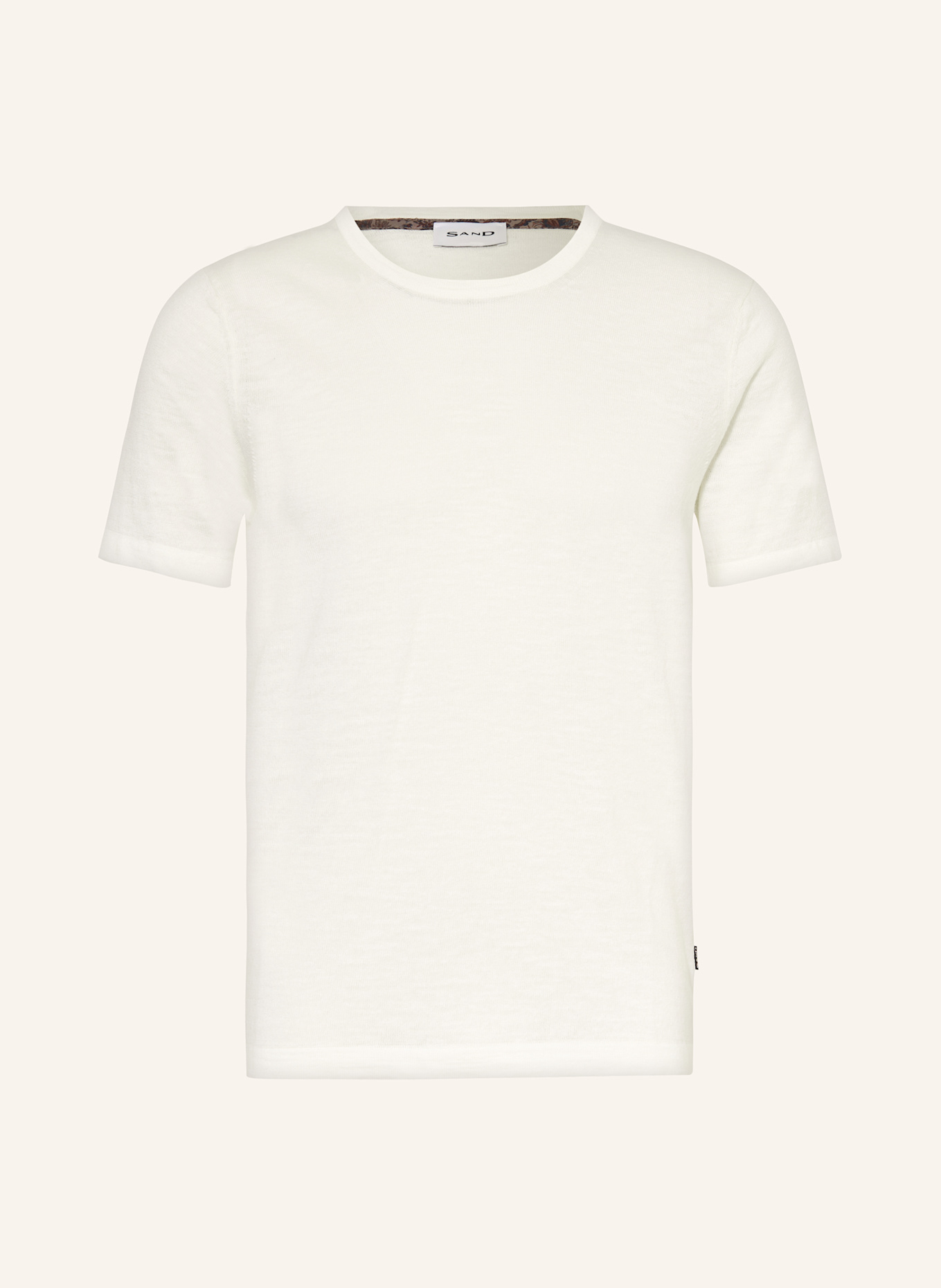 SAND COPENHAGEN T-shirt with linen: WHITE