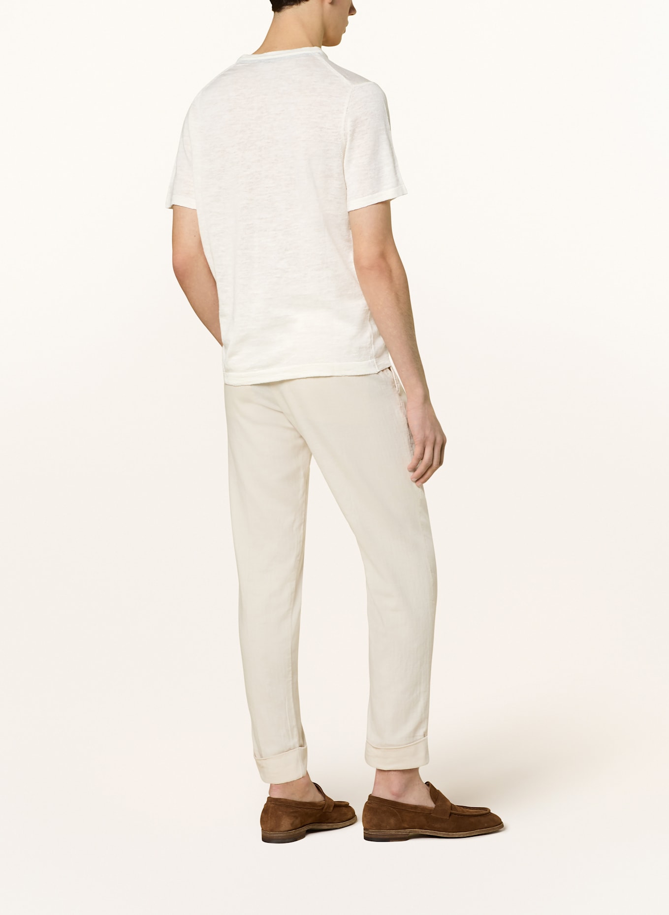 SAND COPENHAGEN T-shirt with linen: WHITE