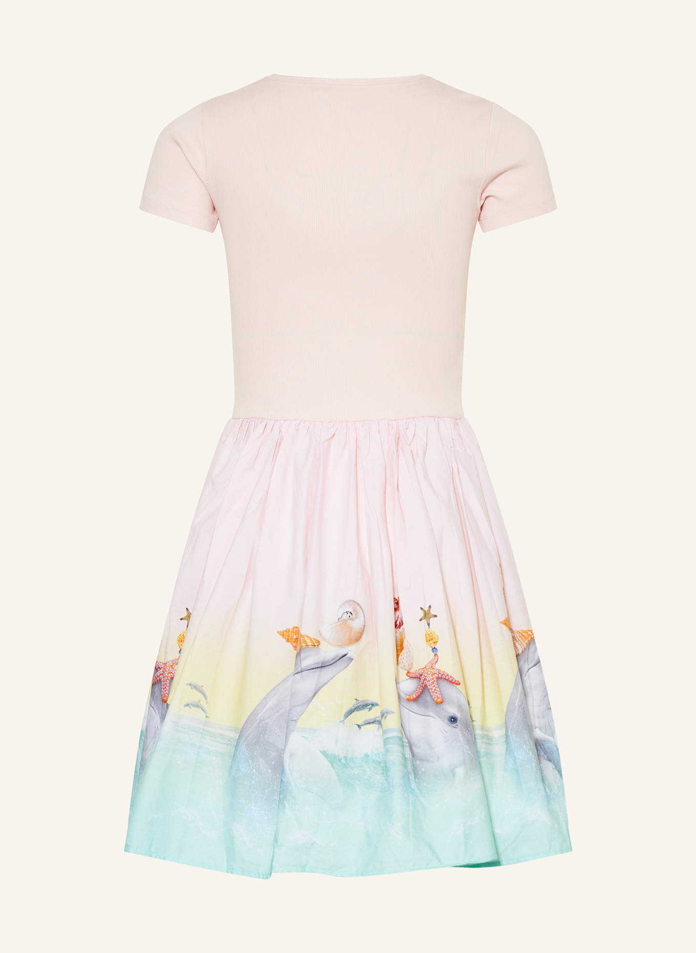 molo Kleid CISSA im Materialmix: HELLROSA