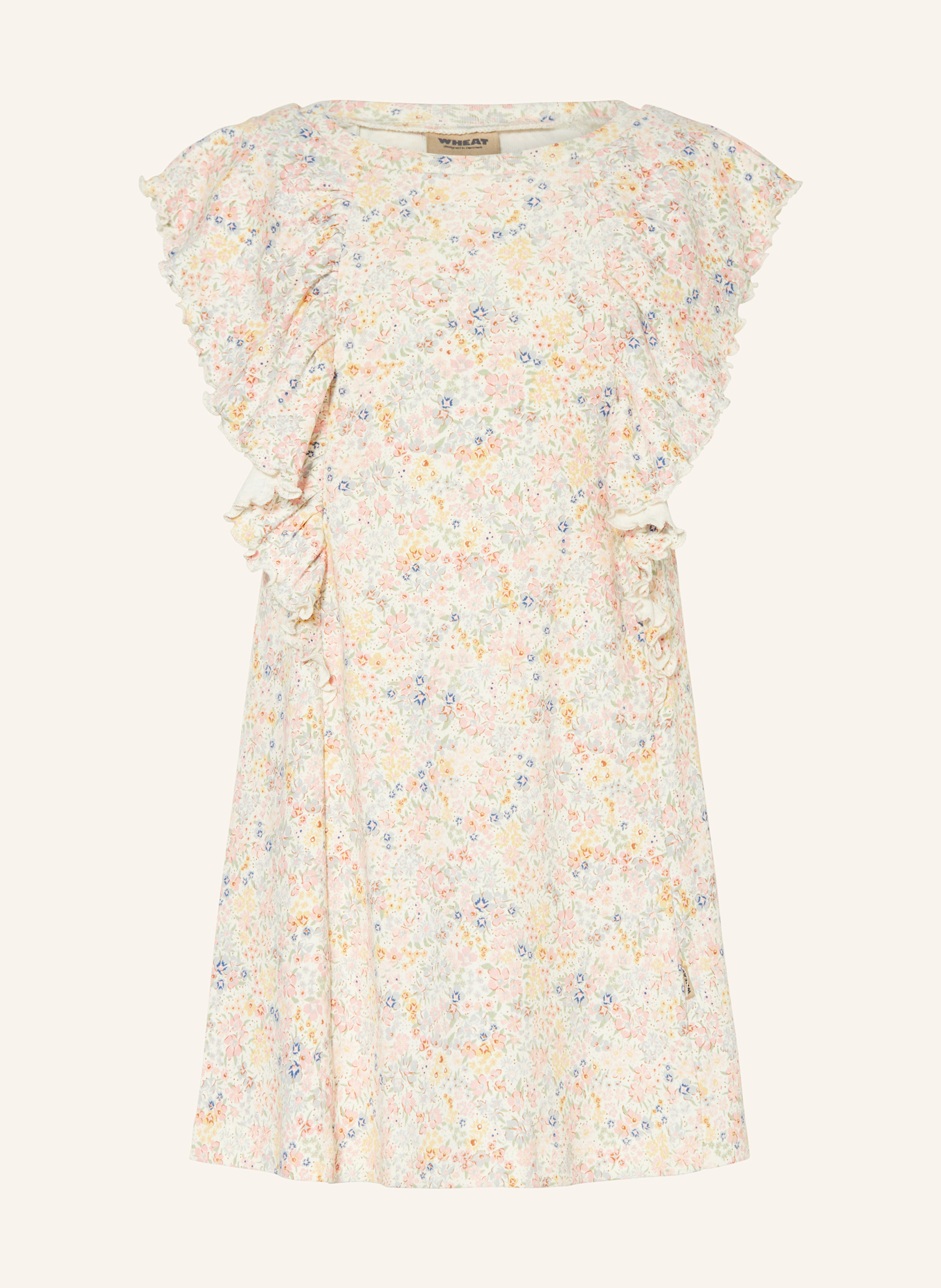 WHEAT Jerseykleid: WEISS/ GRAU