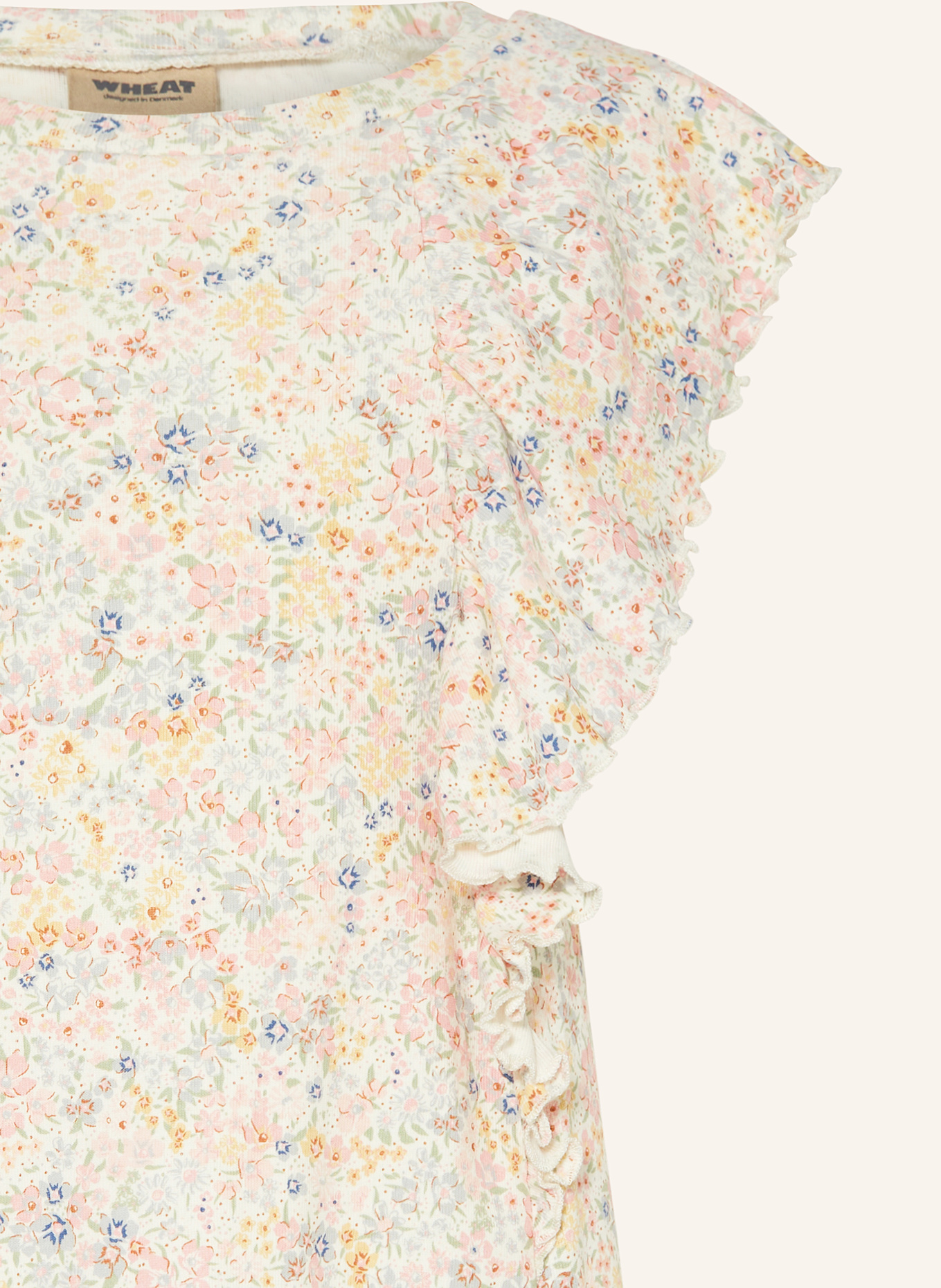 WHEAT Jerseykleid: WEISS/ GRAU